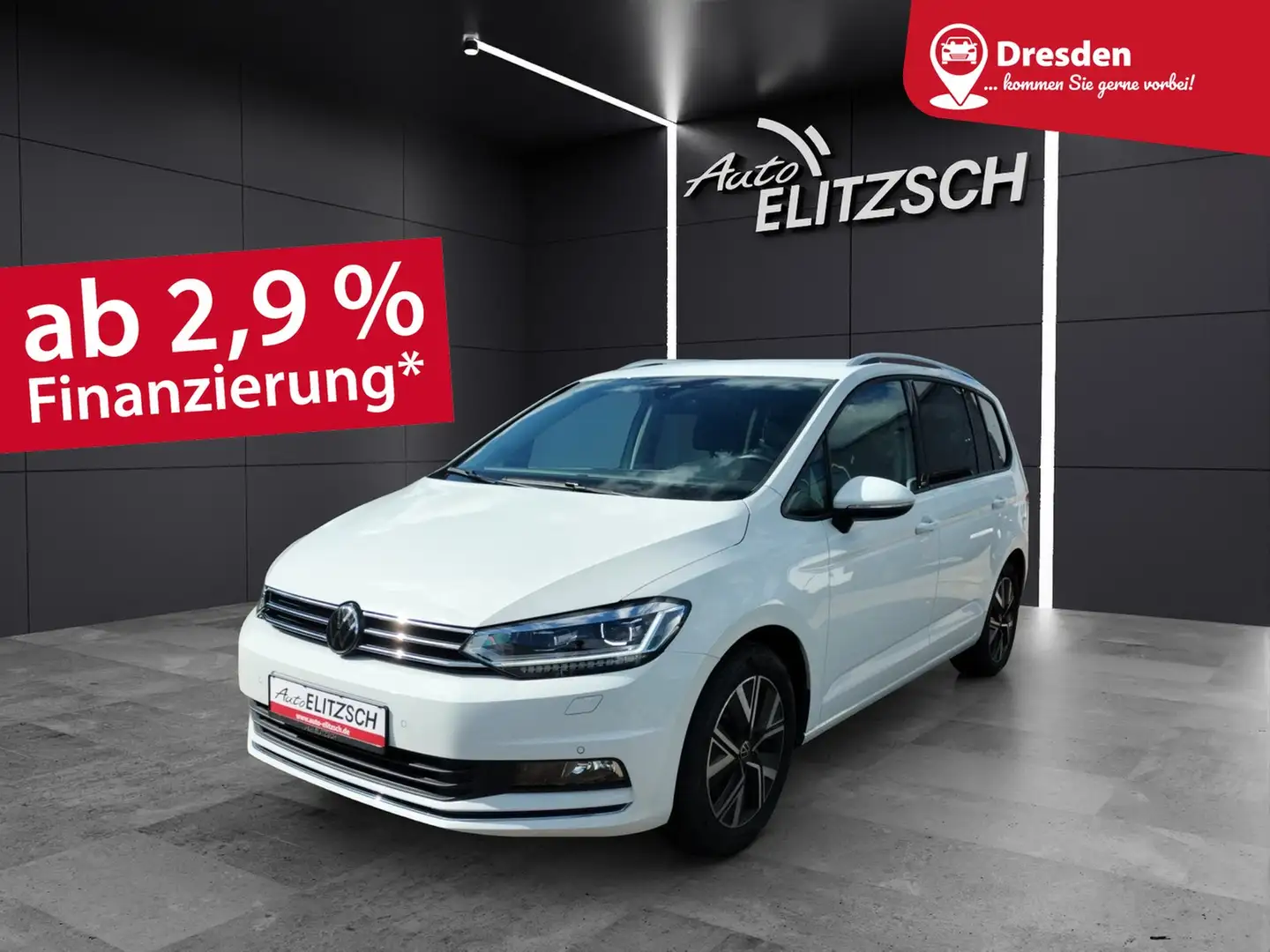 Volkswagen Touran Move TDI DSG 7-Sitzer Matrix ACC 17" SHZ Navi Weiß - 1