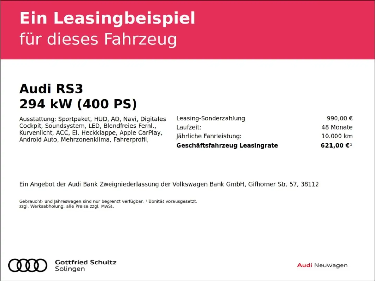 Audi RS3 Sportback Matrix ACC Headup Sonos Grigio - 2