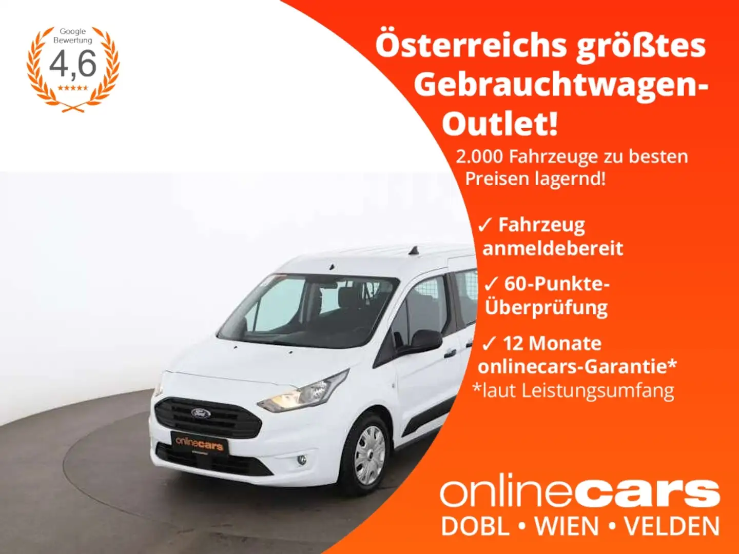 Ford Transit Connect Kombi EcoBlue 220 L1 Trend PDC Blanc - 1
