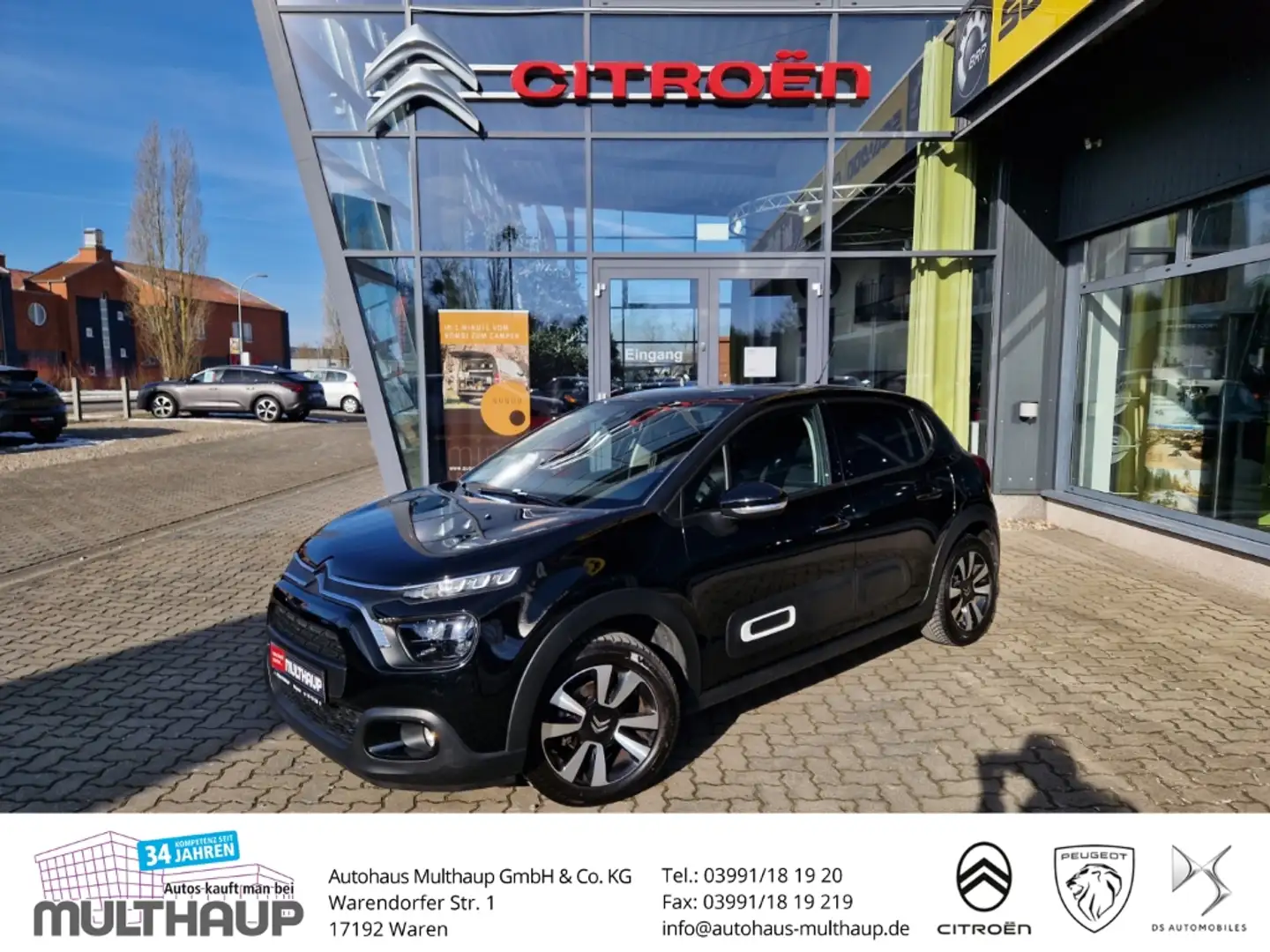 Citroen C3 Max PureTech 110 EAT6 LED PDC Klimaautom Schwarz - 1