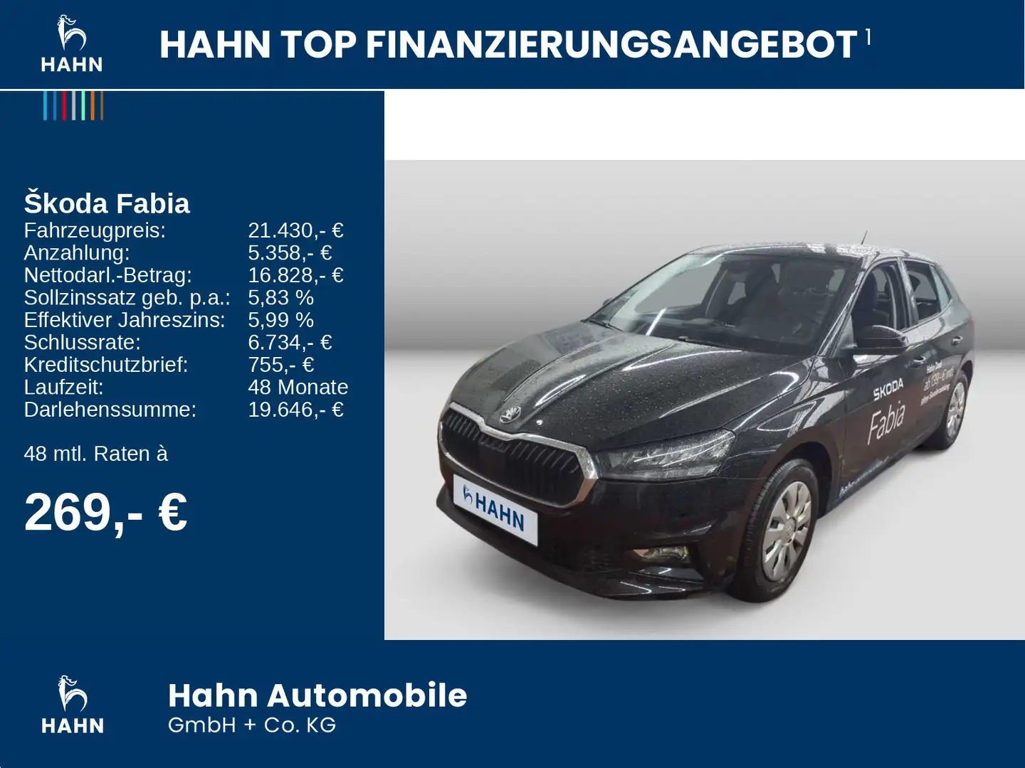 Skoda Fabia 1.0TSI DSG Selection Cam LED Navi Sitzheiz Schwarz - 2