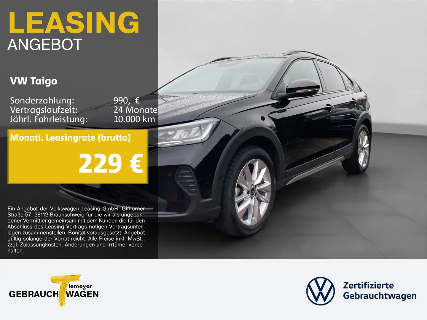 Volkswagen Taigo 1.0 TSI DSG GOAL+ LM17 NAVI LED SITZHZG Schwarz - 1