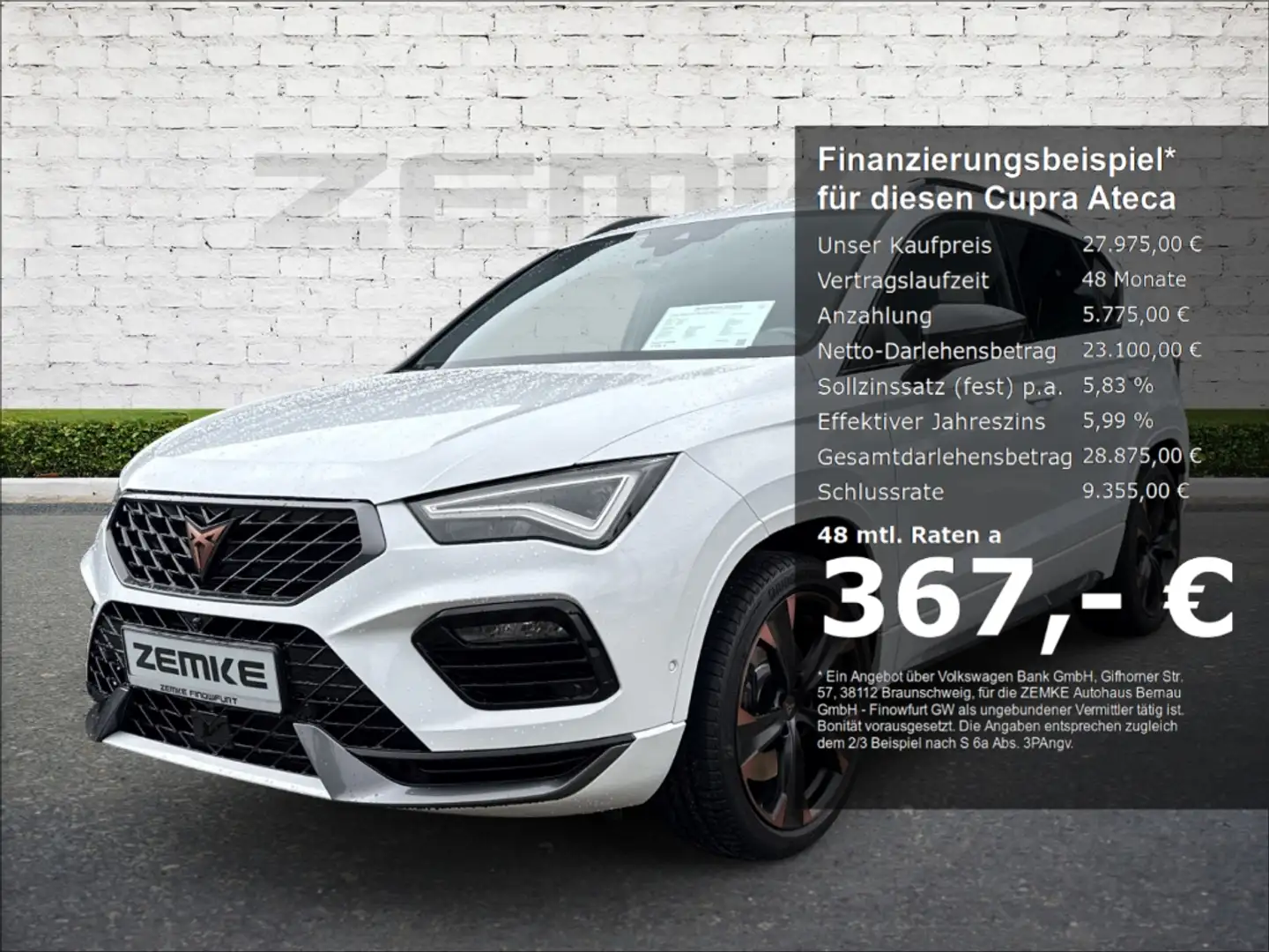CUPRA Ateca 2.0 TSI DSG 4Drive AHK-klappbar Navi Digitales Co Weiß - 1