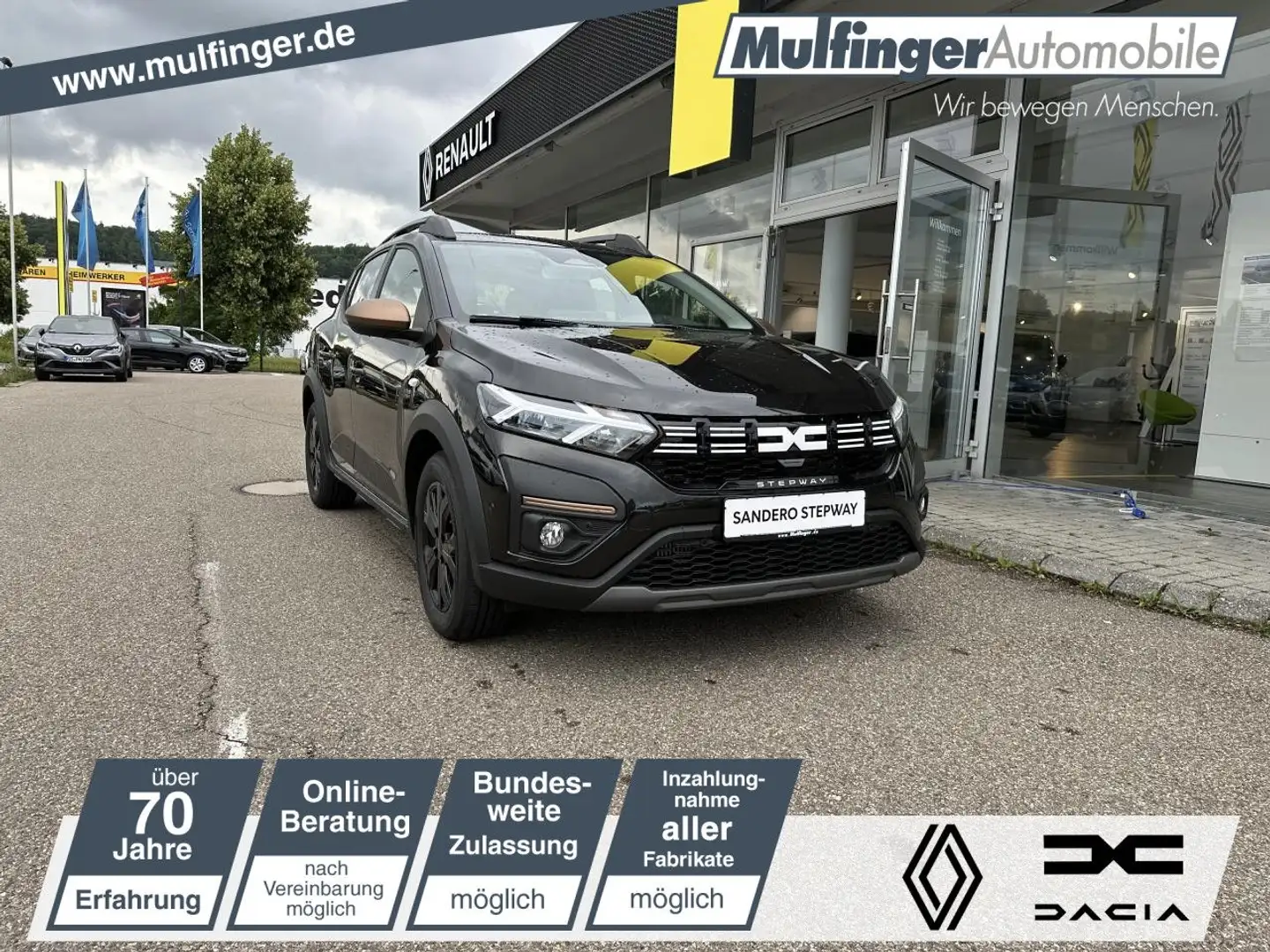 Dacia Sandero Stepway Extreme TCe 110 NAVI SHZ Kamera Klima Schwarz - 1