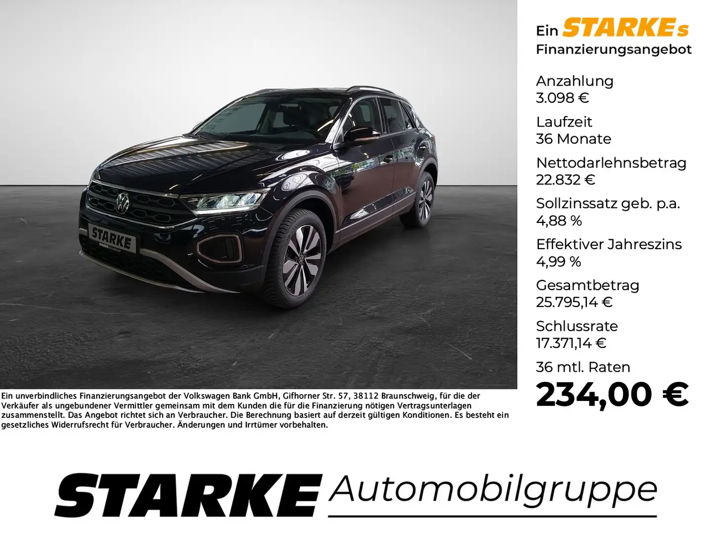 Volkswagen T-Roc 1.0 TSI Move Schwarz - 1