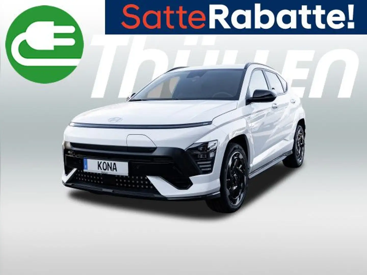 Hyundai KONA EV N-Line el. Heckklappe 65,4kWh Batterie LED Wit - 1