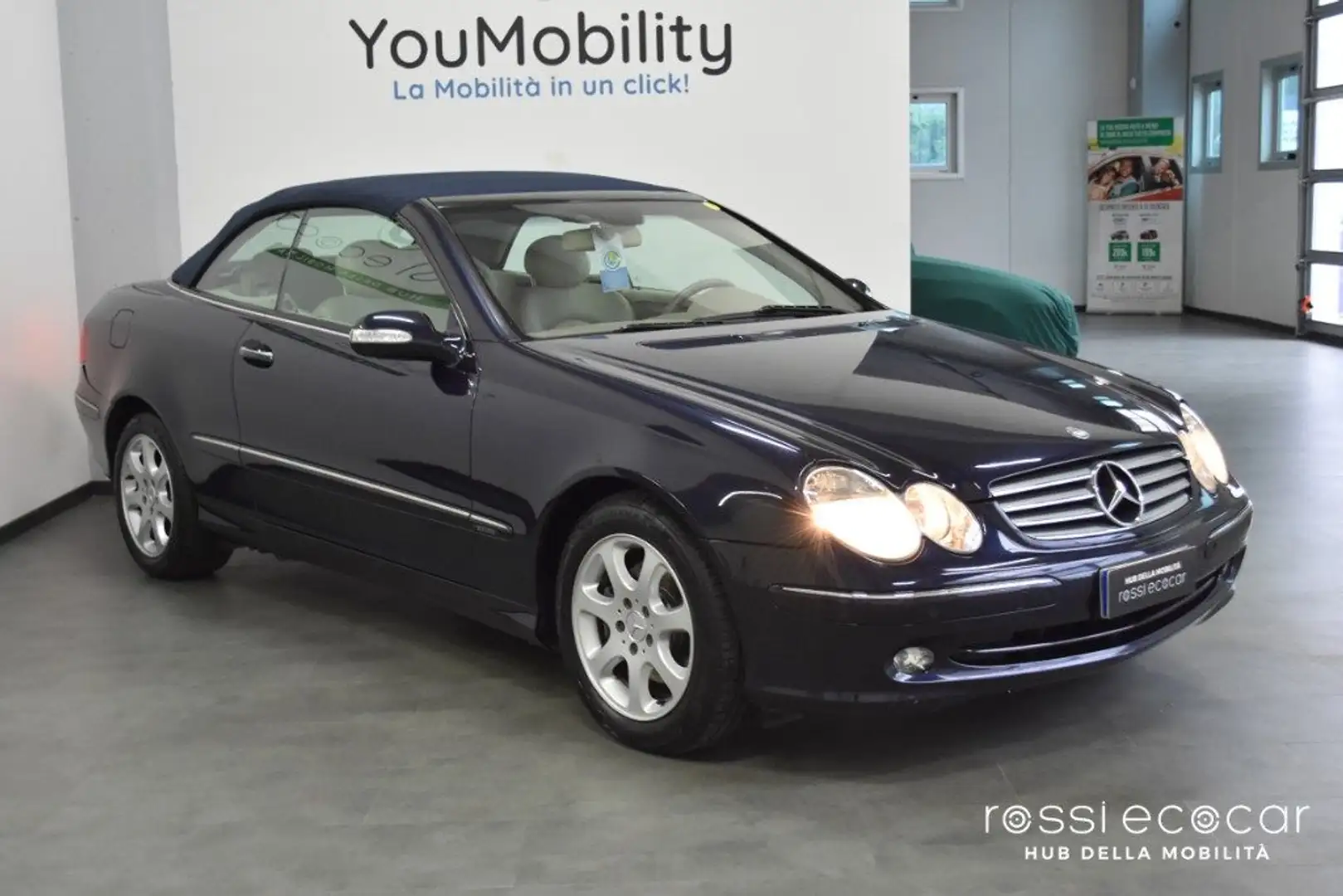 Mercedes-Benz CLK 200 Kompr. TPS cat Cabrio Elegance - Alim. GPL Синій - 2