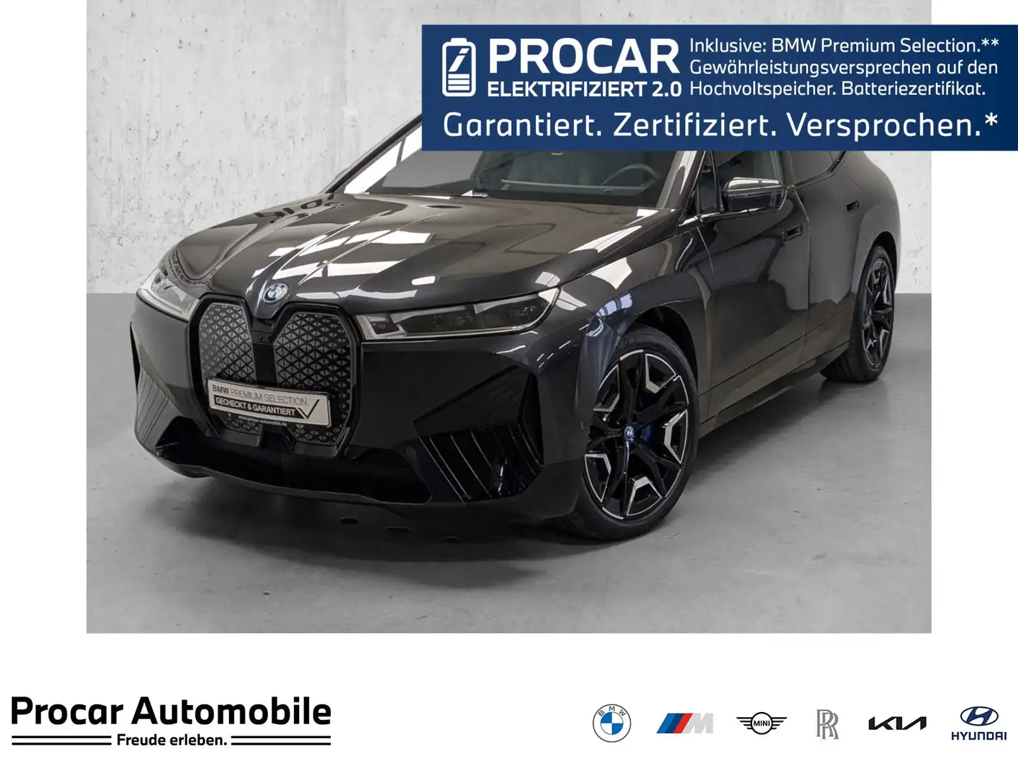 BMW iX xDrive40 Laser AHK Pano DA Prof 360° HuD H/K 22'' Grau - 1