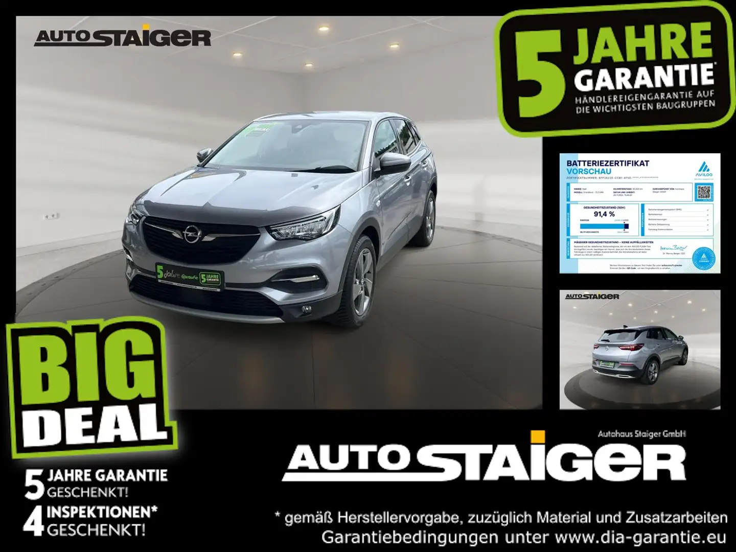 Opel Grandland Hybrid Automatik LED, Sitzheizung Grau - 1