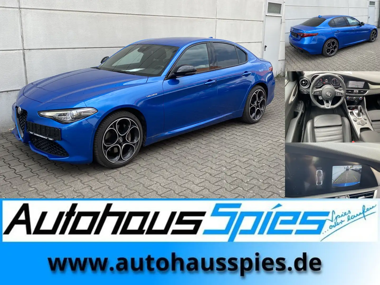 Alfa Romeo Giulia 2.2 Diesel Q4  Veloce Alu19 RKam Leder BiXen EU6d Blau - 1