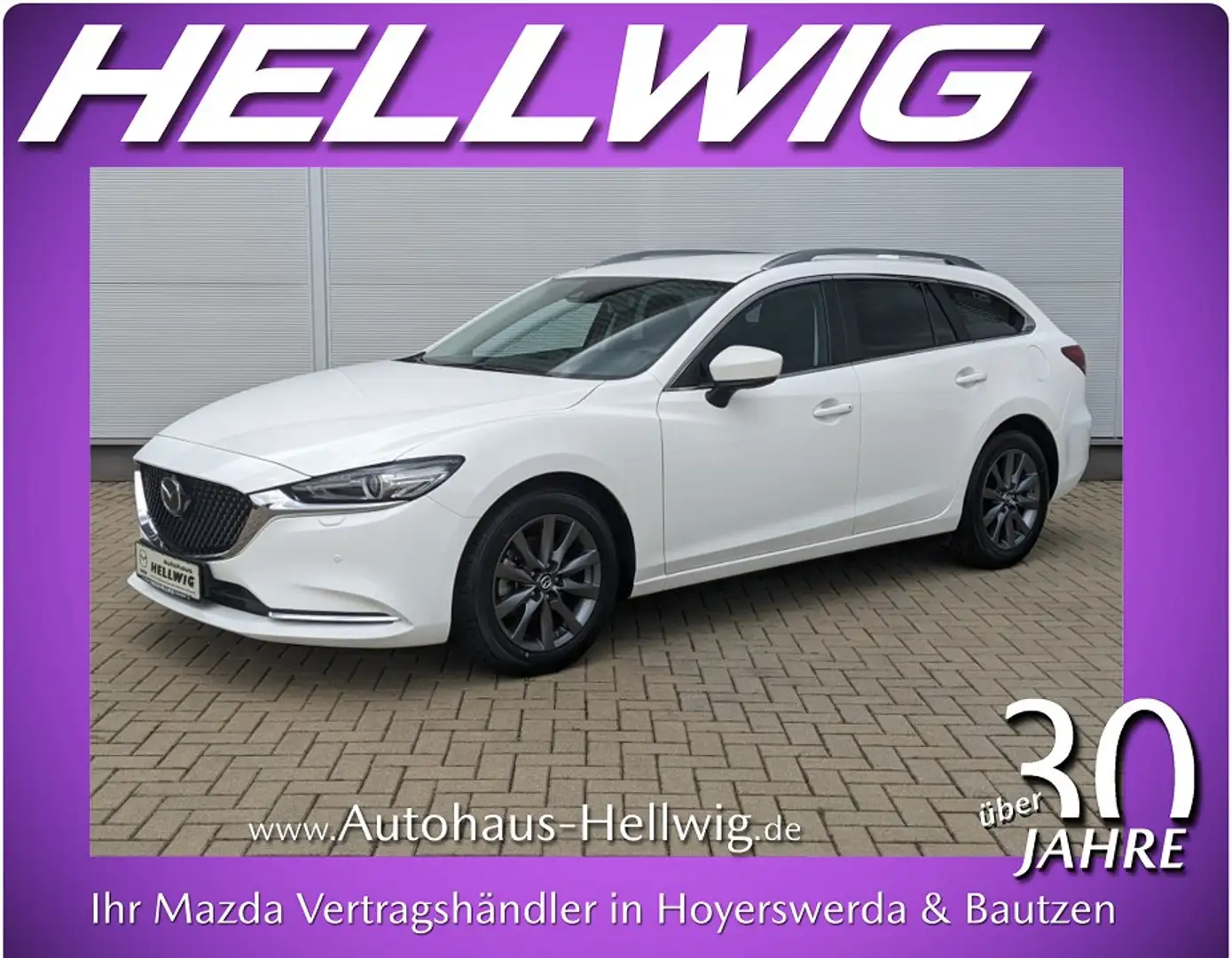 Mazda 6 Kombi 2.0l Center-Line 360° Kamera Navi Head-up Weiß - 1