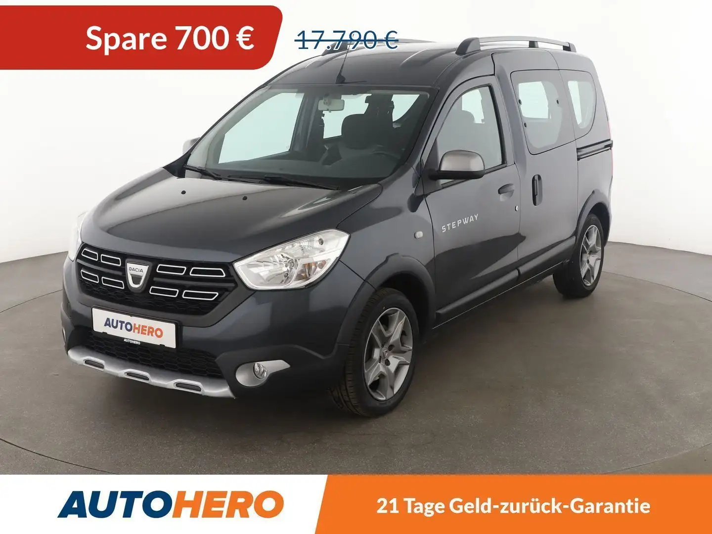 Dacia Dokker 1.3 TCe Stepway Plus*NAVI*CAM*AHK*PDC*SHZ*TEMPO* Grau - 1