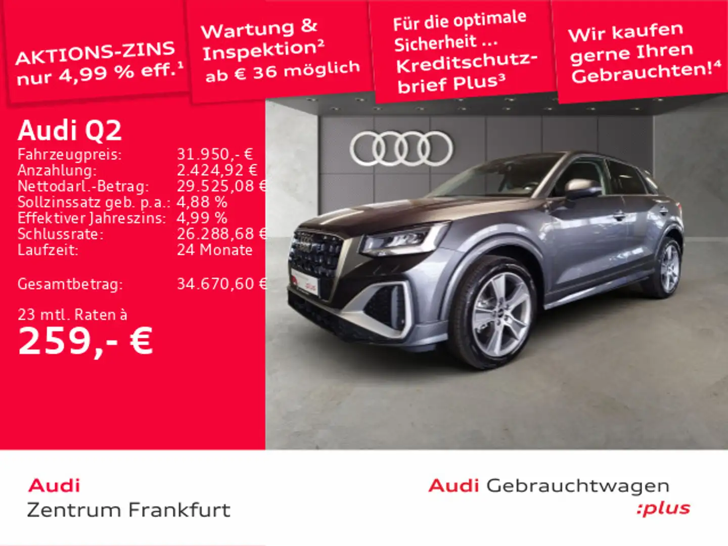 Audi Q2 35 TDI S tronic S line LED AHK ACC DAB Grau - 1