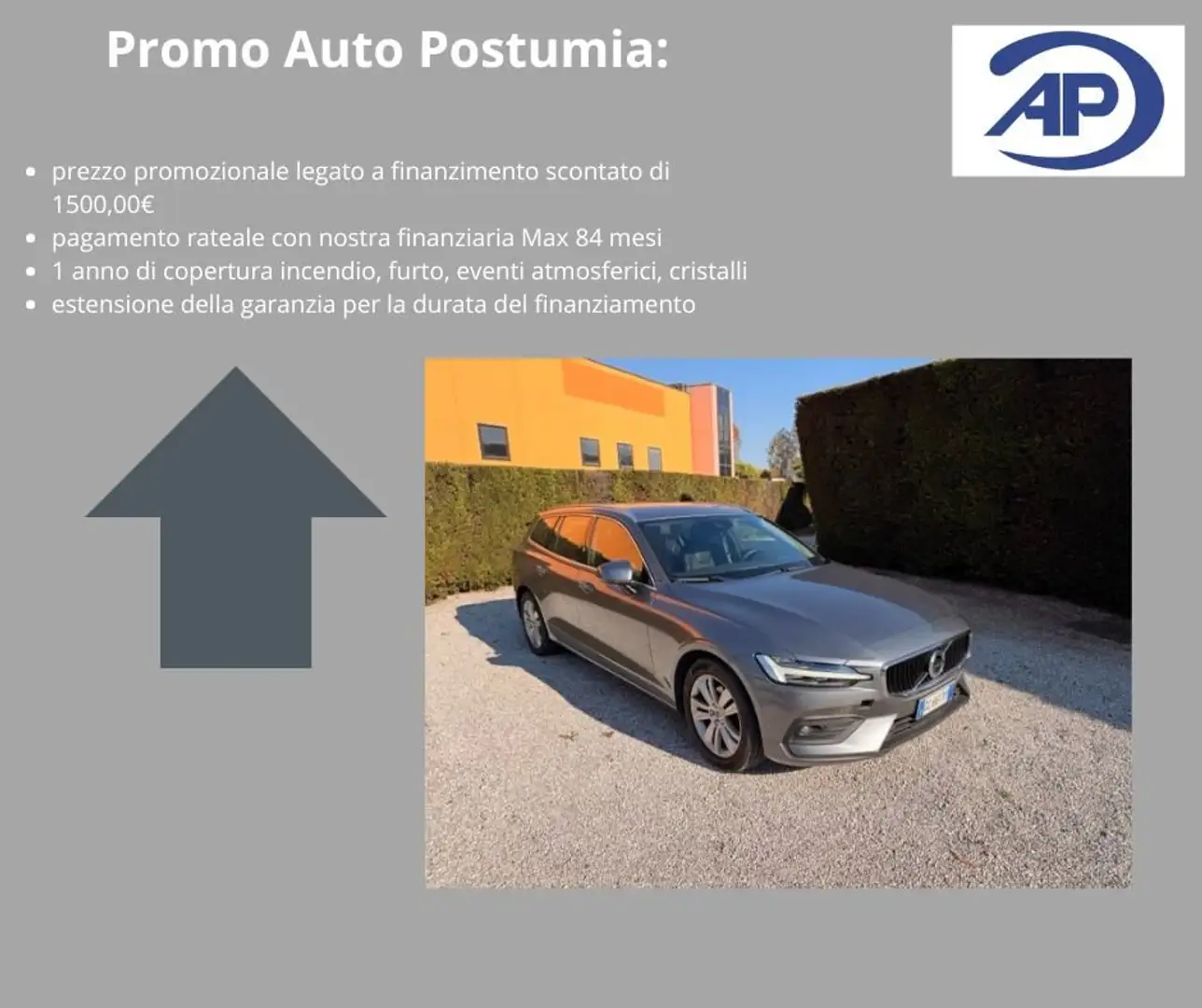 Volvo V60 2.0 d3 150 cv Business Plus Geartronic Grigio - 1