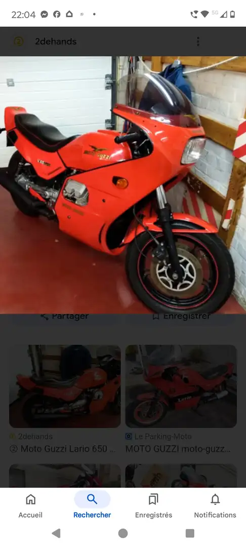 Moto Guzzi Lario v65 avec carénage Rouge - 1
