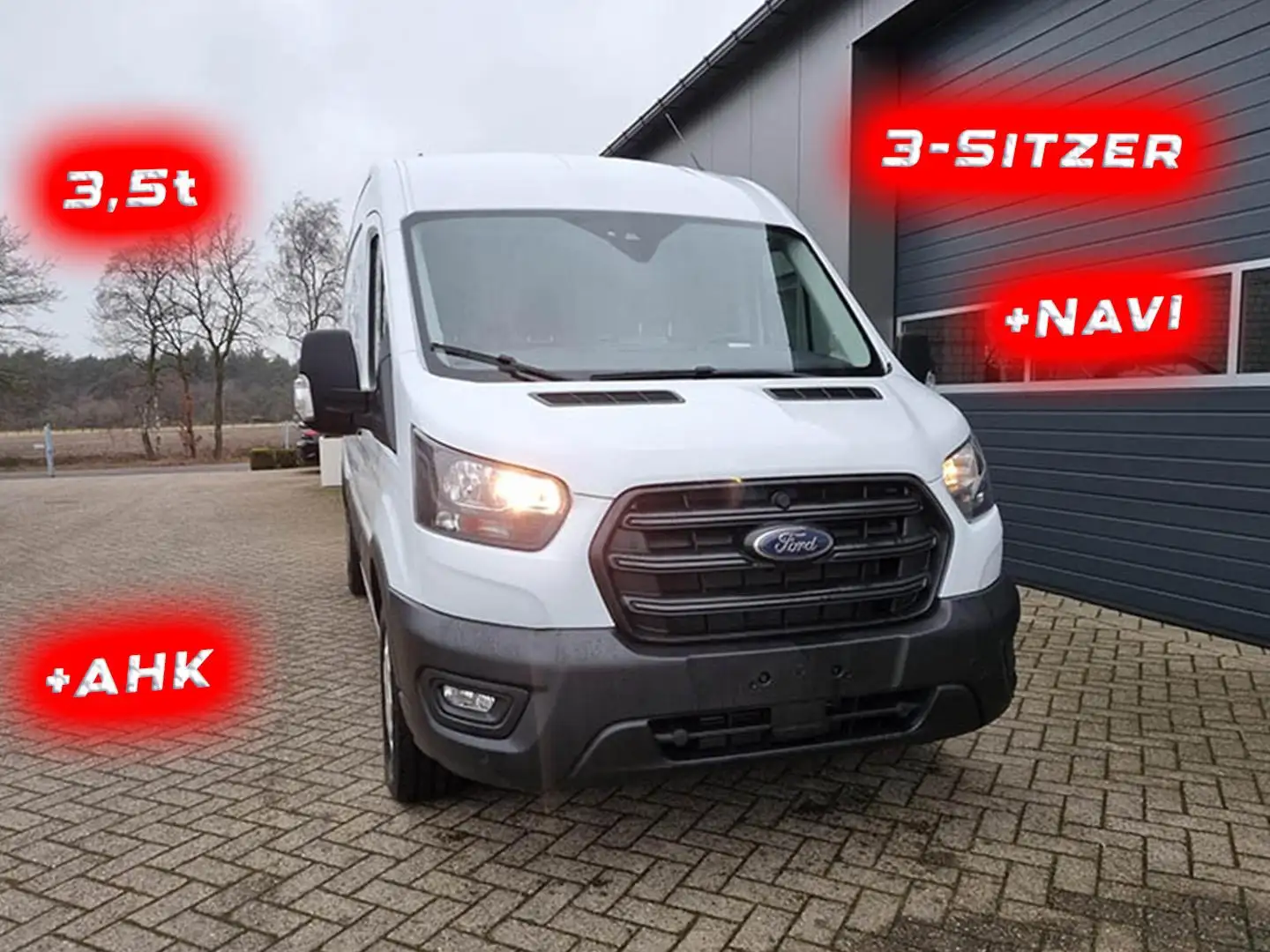 Ford Transit L3H2 2.0 TDCi 130PS Trend 3,5t 3-Sitzer AHK Klima Fehér - 2