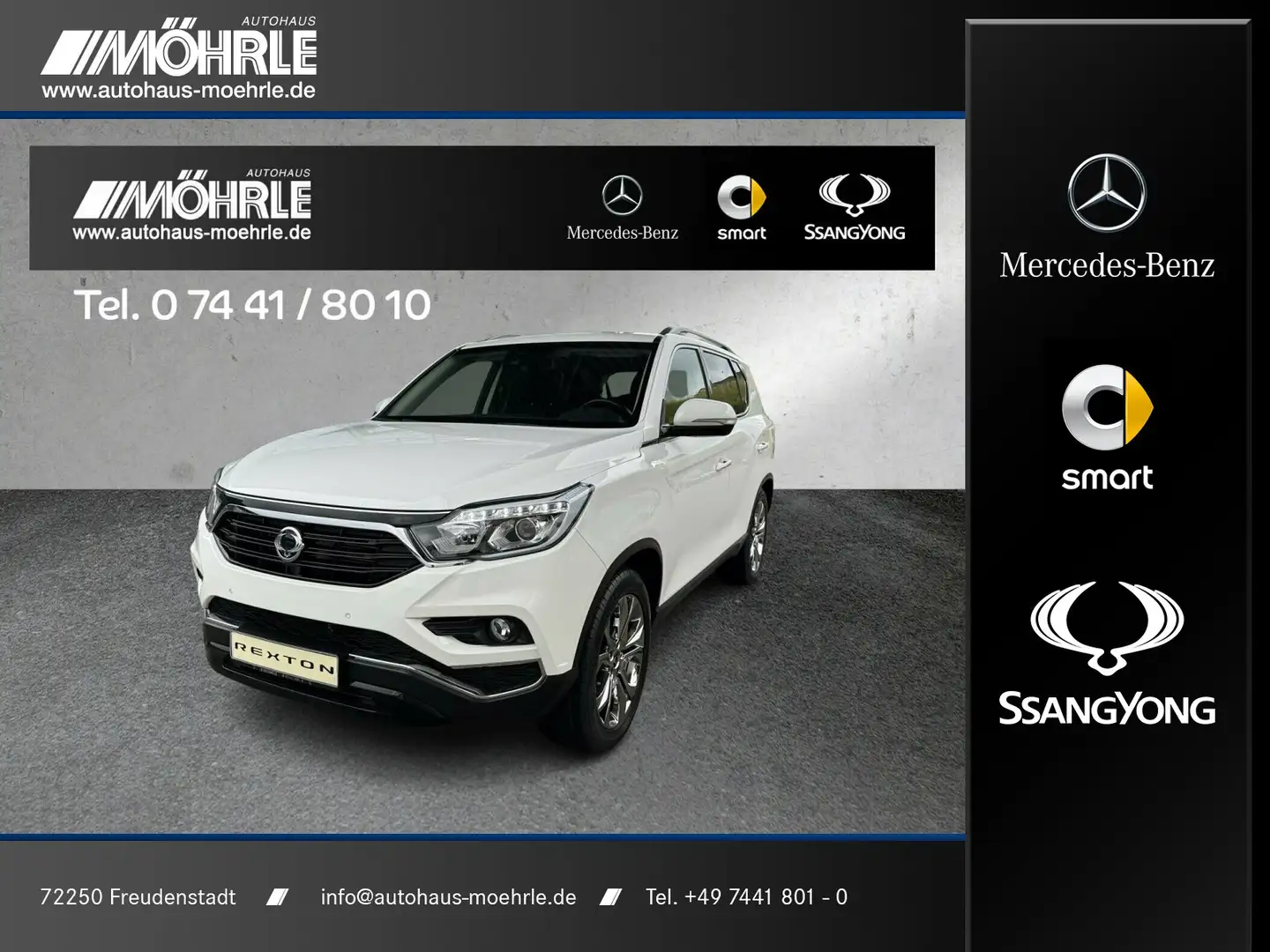 SsangYong Rexton REXTON Crystal 2.2D 4WD 7-Sitzer Navi PDC AHK Blanc - 1