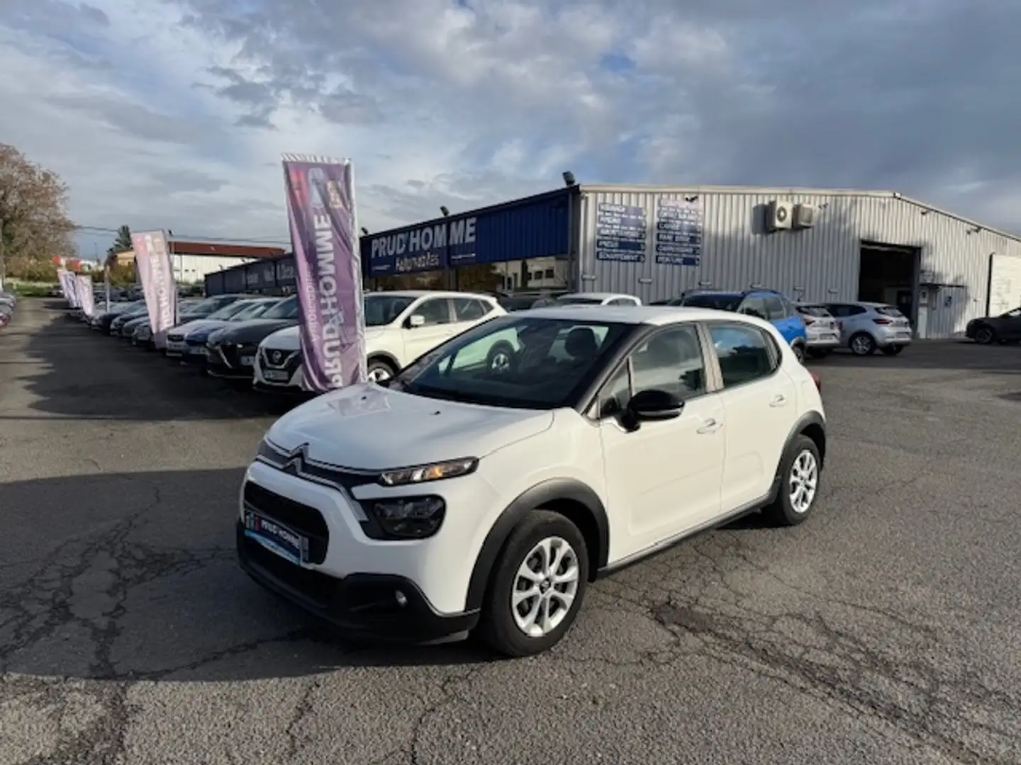 Citroen C3 1.5 BLUEHDI 100CH S\u0026S BVM 6 FEEL Blanc - 1