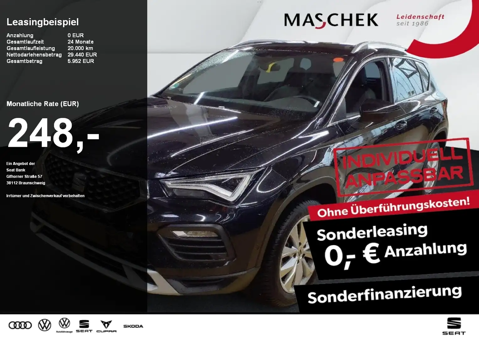 SEAT Ateca X-PERIENCE 1.5 TSI DSG Navi RearView Sitzh. ACC AC Schwarz - 1