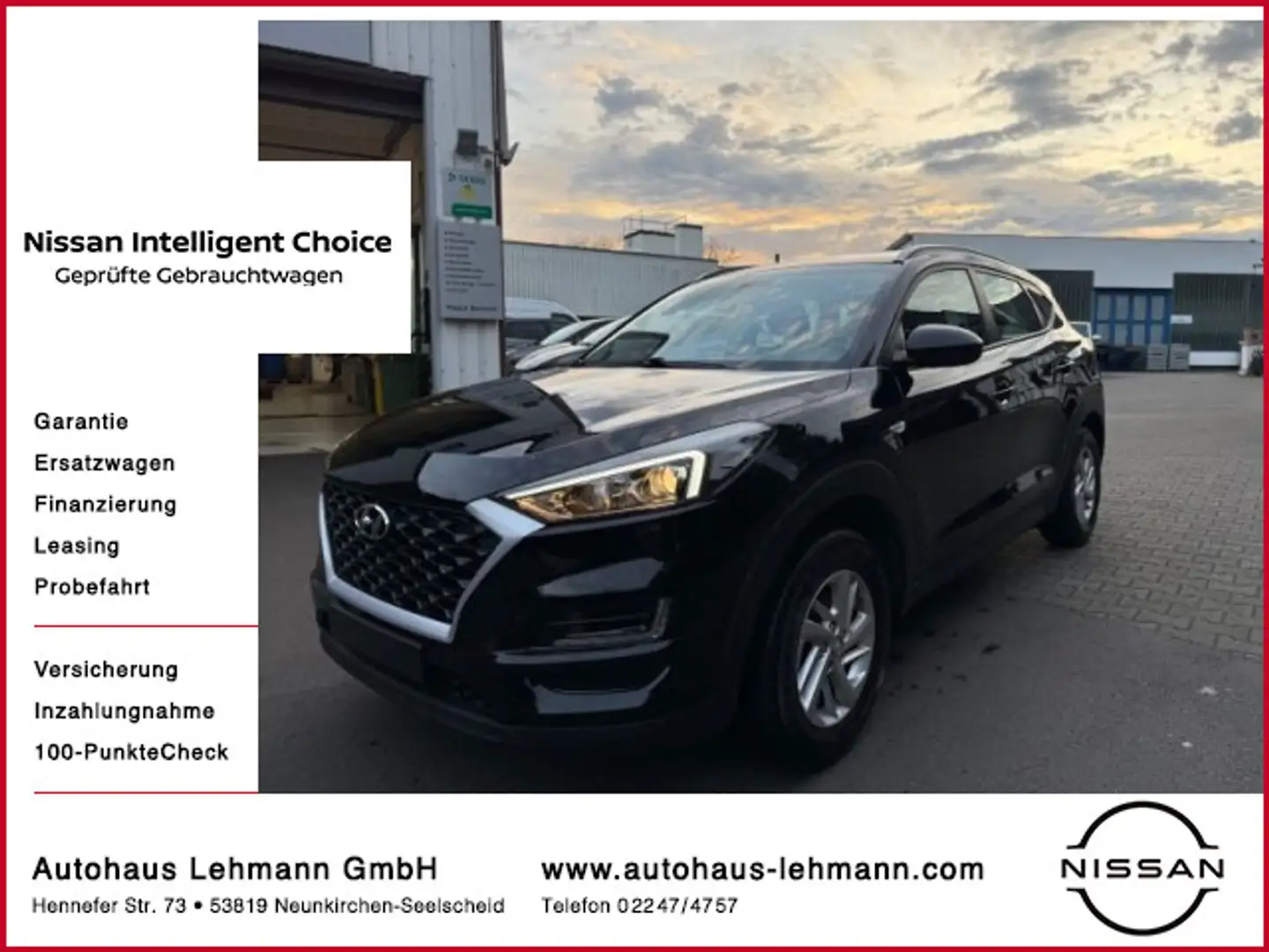Hyundai TUCSON 1.6 Trend 2WD Kamera 8-fach Bereift Schwarz - 1