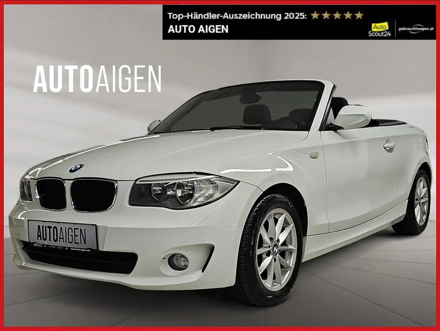BMW 118 i * CABRIO * 2. BESITZ * KLIMA * TEMPOMAT * PDC * Weiß - 1