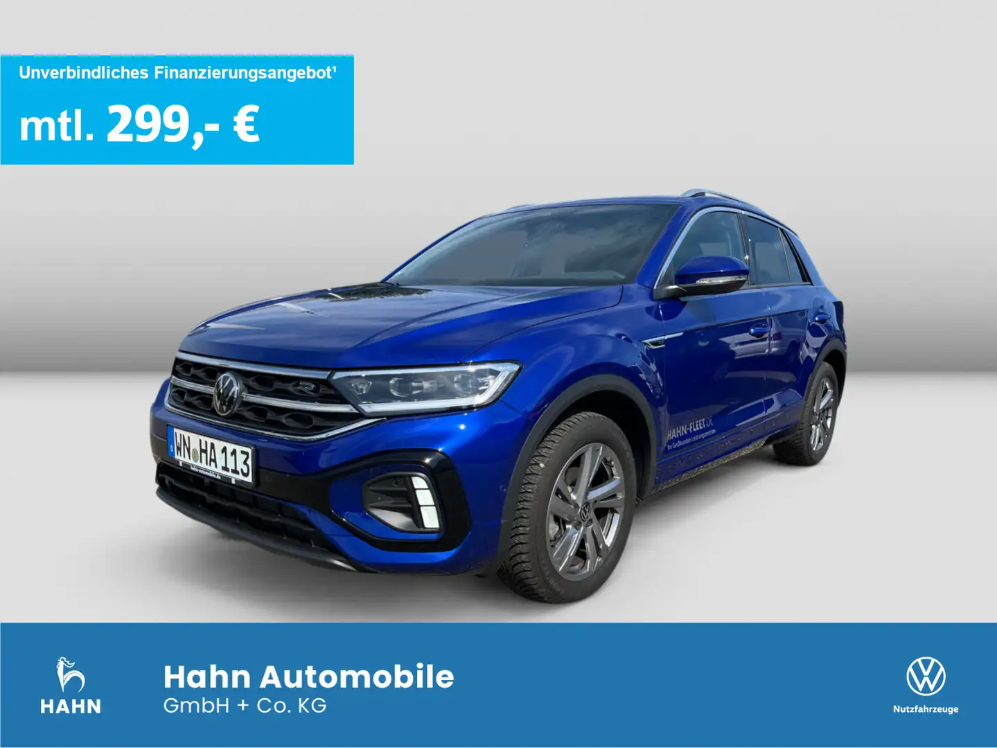 Volkswagen T-Roc R-LINE AHK LEDER PANO IQ-LIGHT EASY OPEN Blau - 1