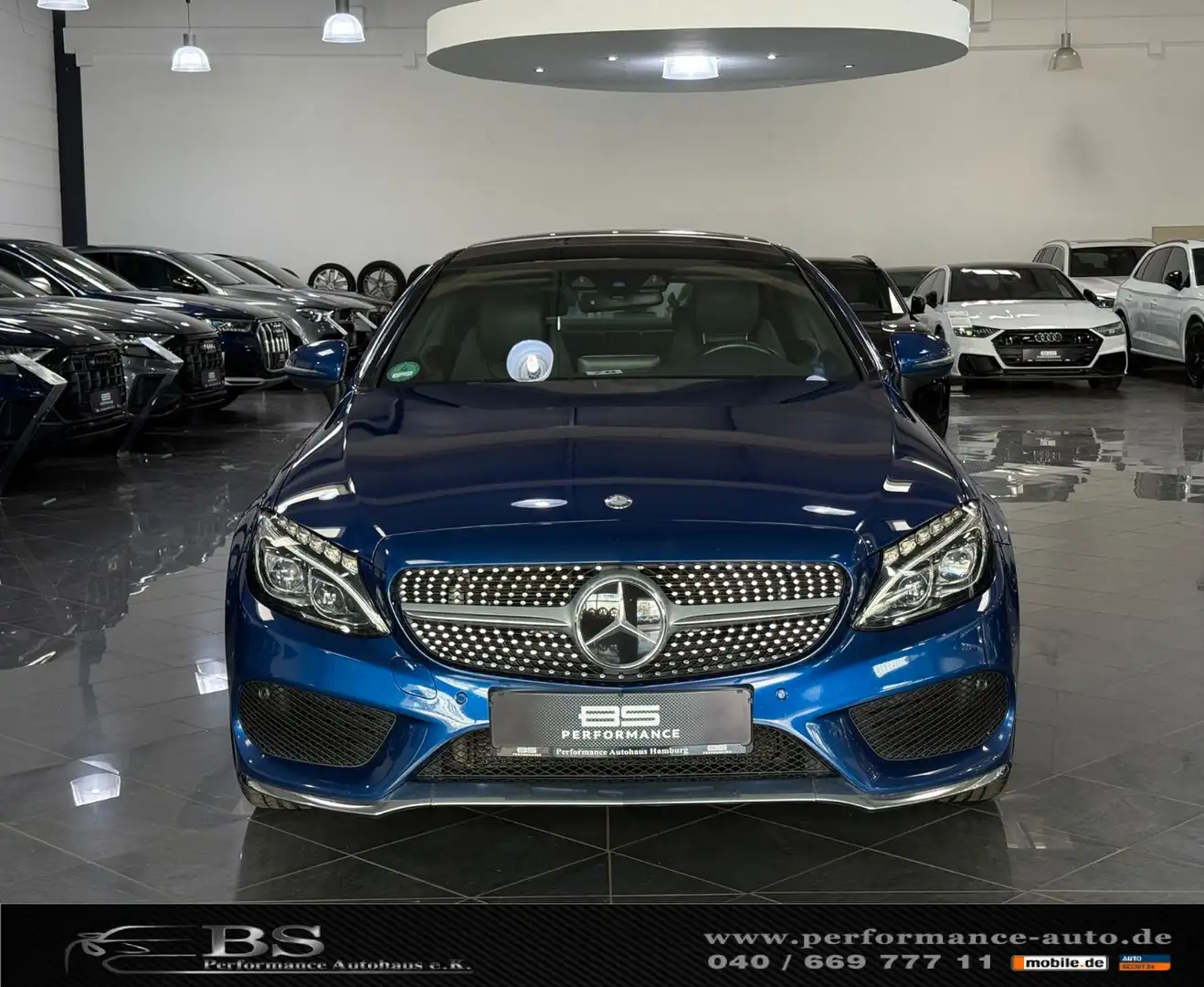 Mercedes-Benz C 250 d Coupe |AMG-LINE|NAVI|PANO|KAMERA|1-HAND Blau - 2