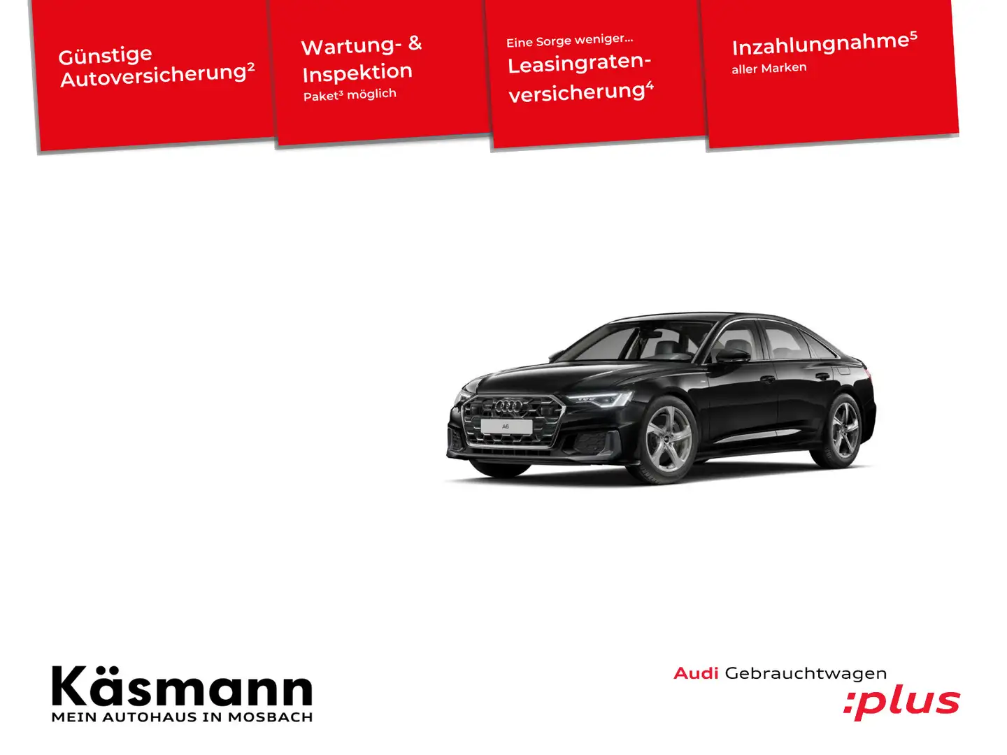 Audi A6 Lim. S line 50TFSIe qu MATRIX 360° ACC LEDER Schwarz - 1