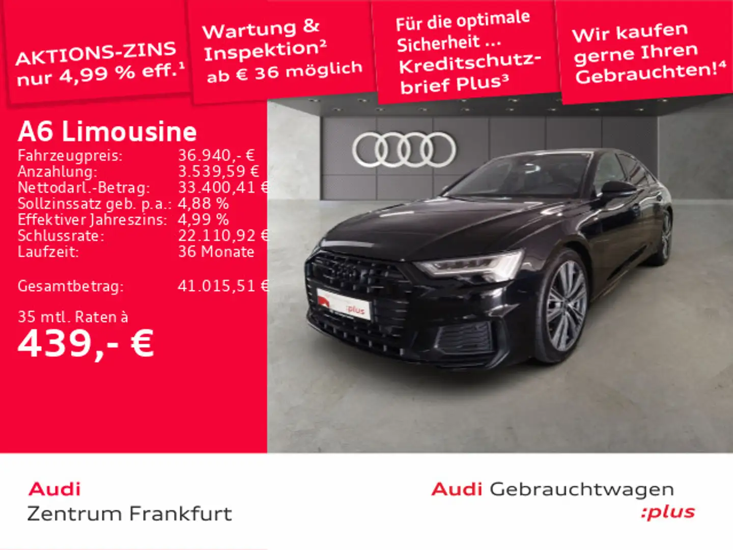 Audi A6 TFSI e Advanced MatrixLED ACC DAB P Schwarz - 1