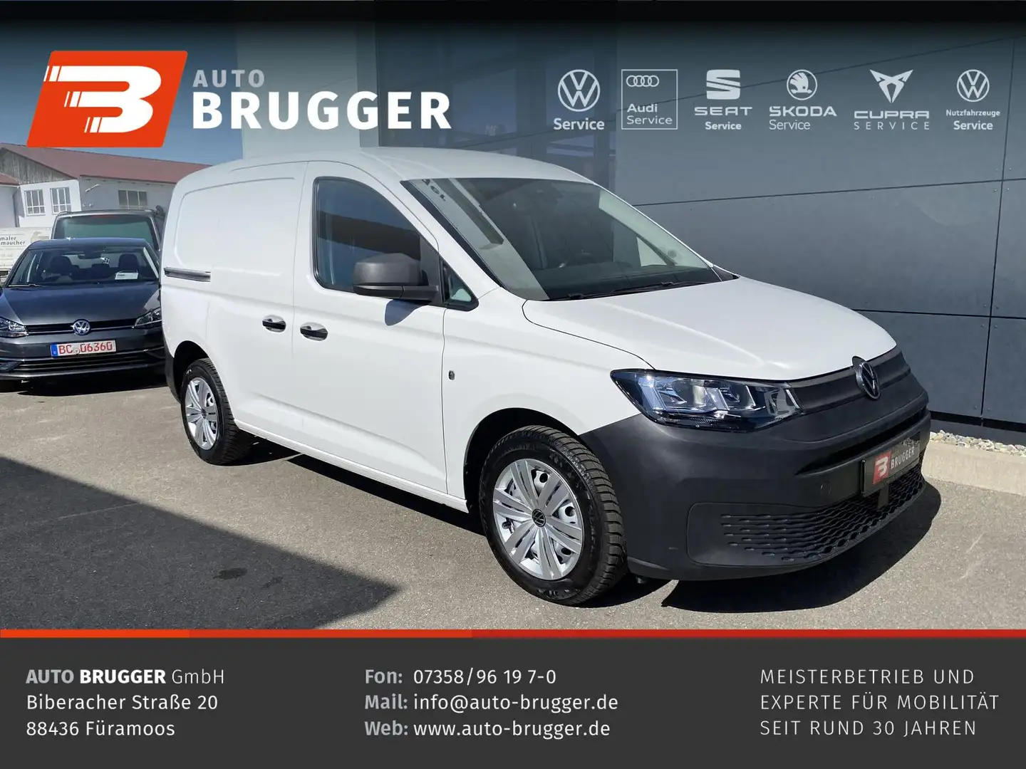 Volkswagen Caddy Cargo 2.0 TDI Kasten Klima AHK RADIO Weiß - 1