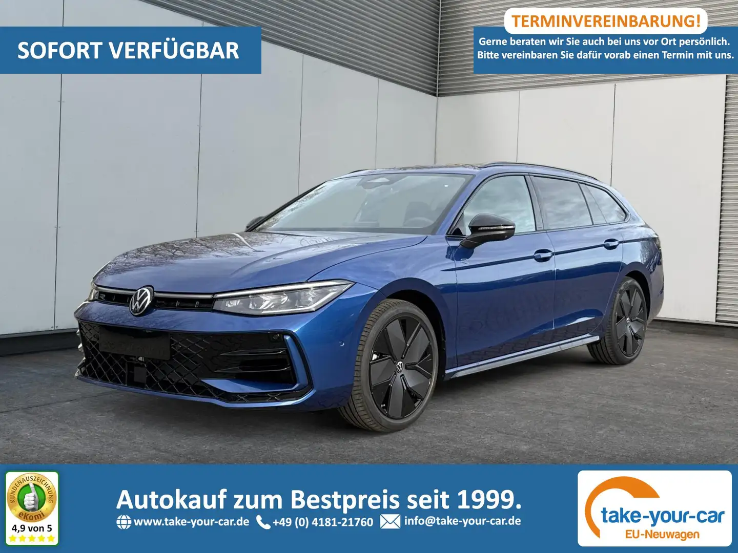 Volkswagen Passat Variant R-Line 4WD+BLACK+PANO+AHK+DCC+MATRIX+HARMAN 2.0... Blau - 1