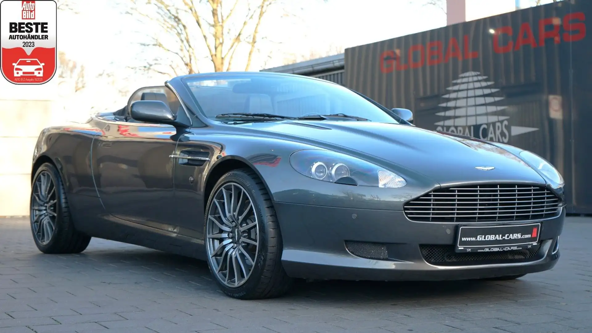 Aston Martin DB9 CABRIO V12*DEUTSCHES MODELL* Grijs - 1
