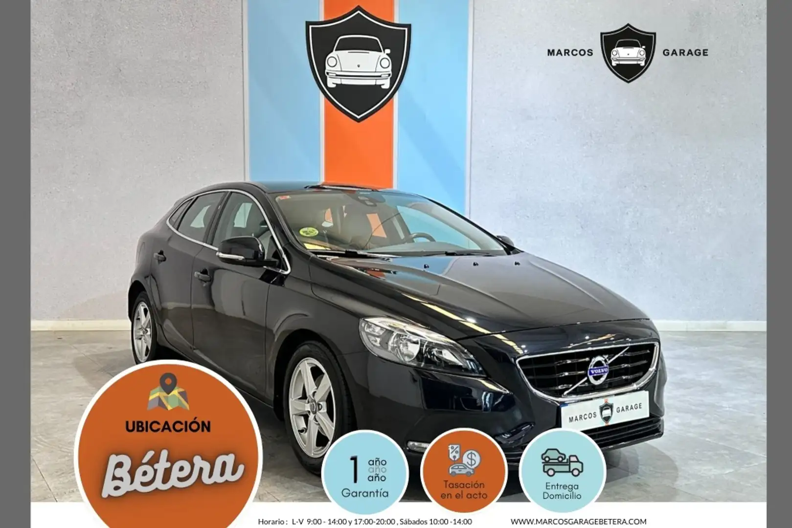 Volvo V40 D2 Momentum 115 Negro - 1
