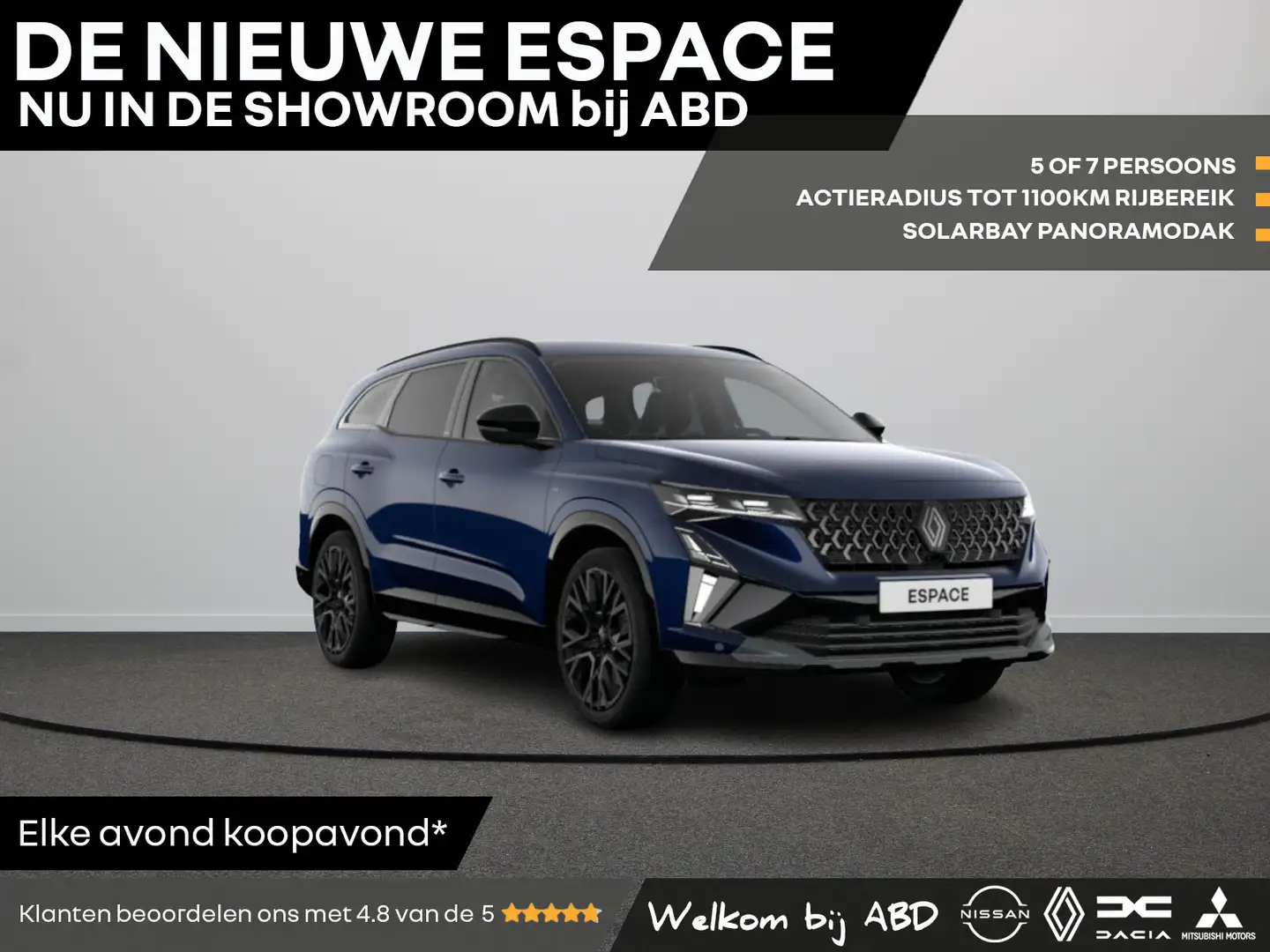 Renault Espace Techno Hybrid 200 | Achteruitrijcamera | Blind spo Blauw - 1