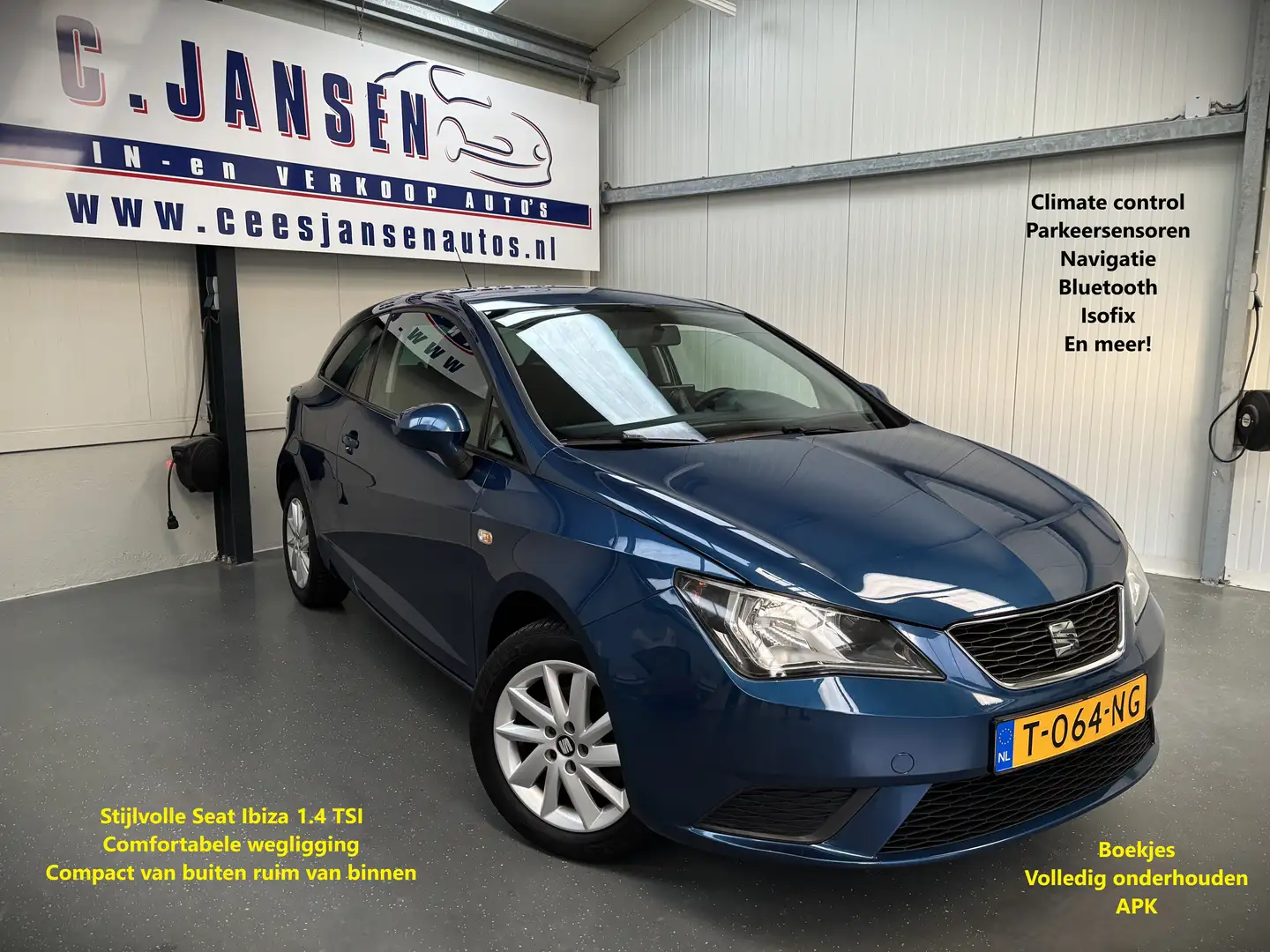 SEAT Ibiza 1.4 TSI Style Leuke auto! | Airco (automatisch) | Bleu - 1