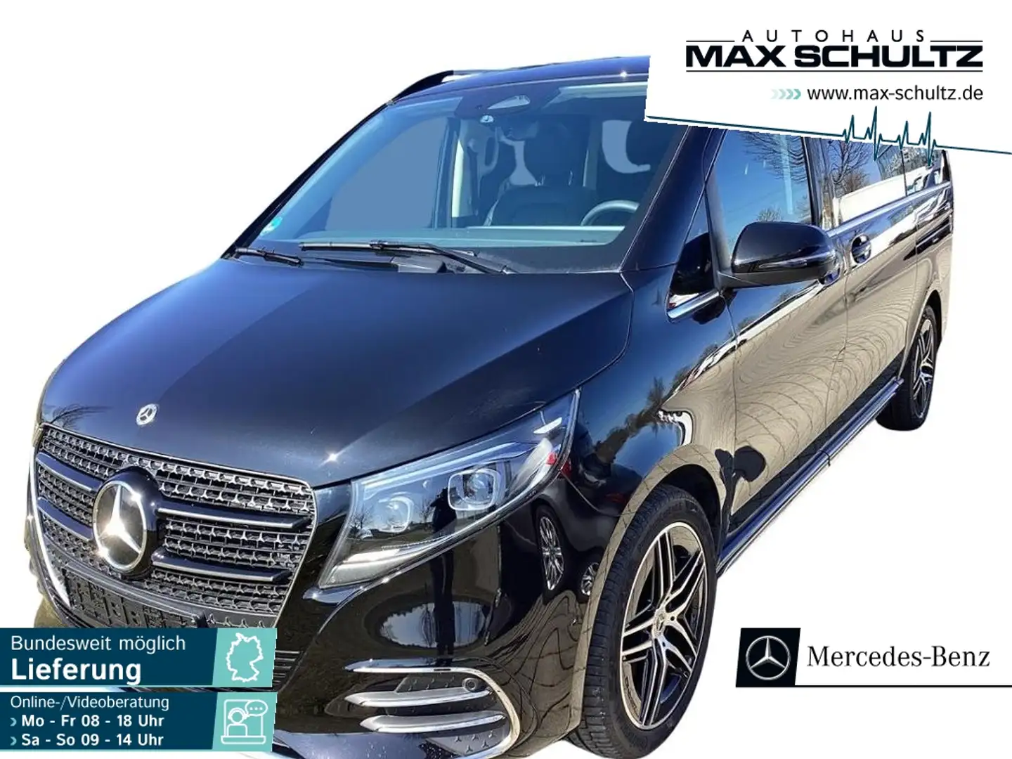 Mercedes-Benz V 300 d lang 4x4 EXCLUSIVE * AMG Airmatic Pano Schwarz - 1