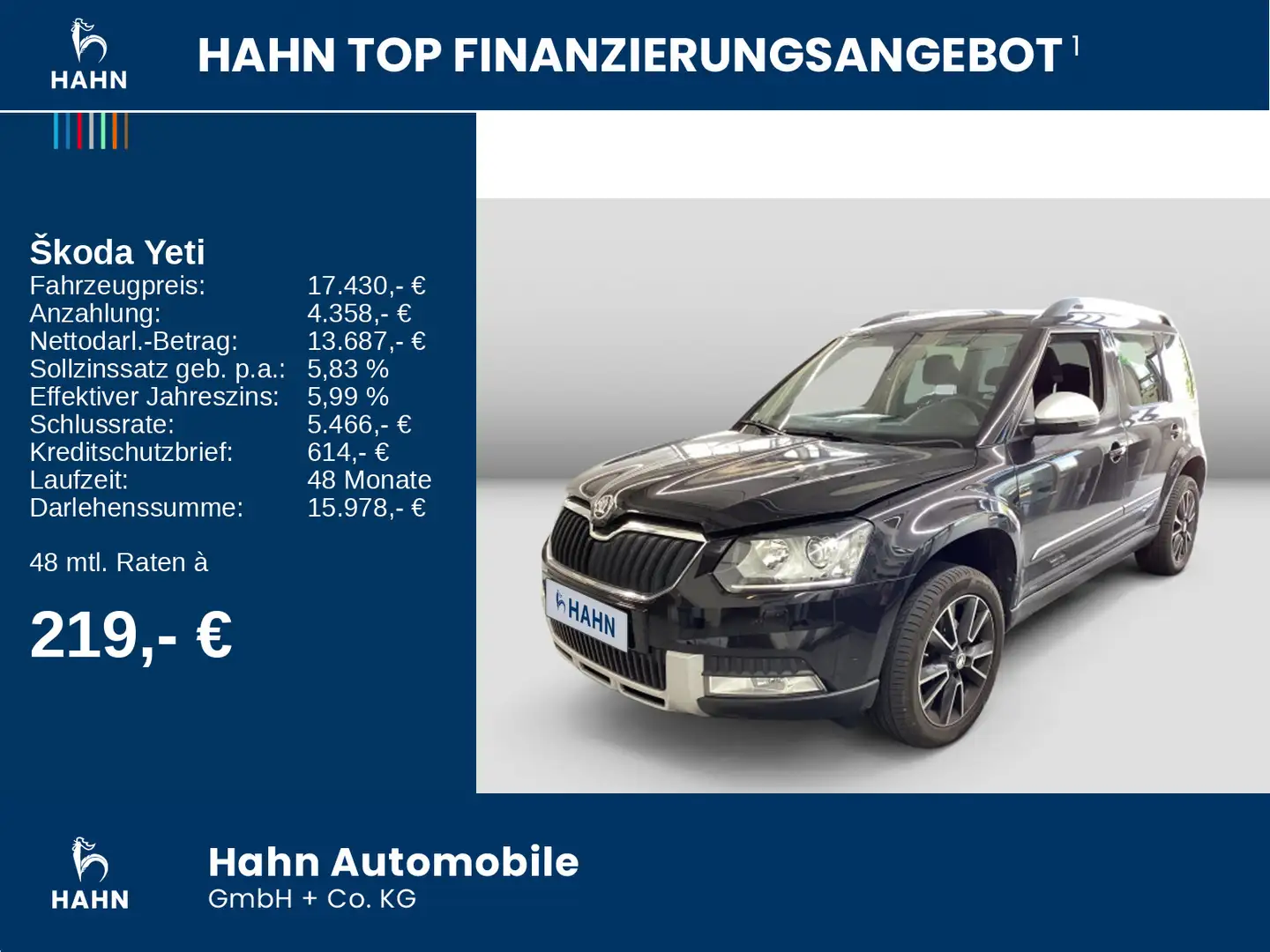 Skoda Yeti Outdoor Ambition 1.4TSI 4x4 Standhz AHK Nav Schwarz - 2