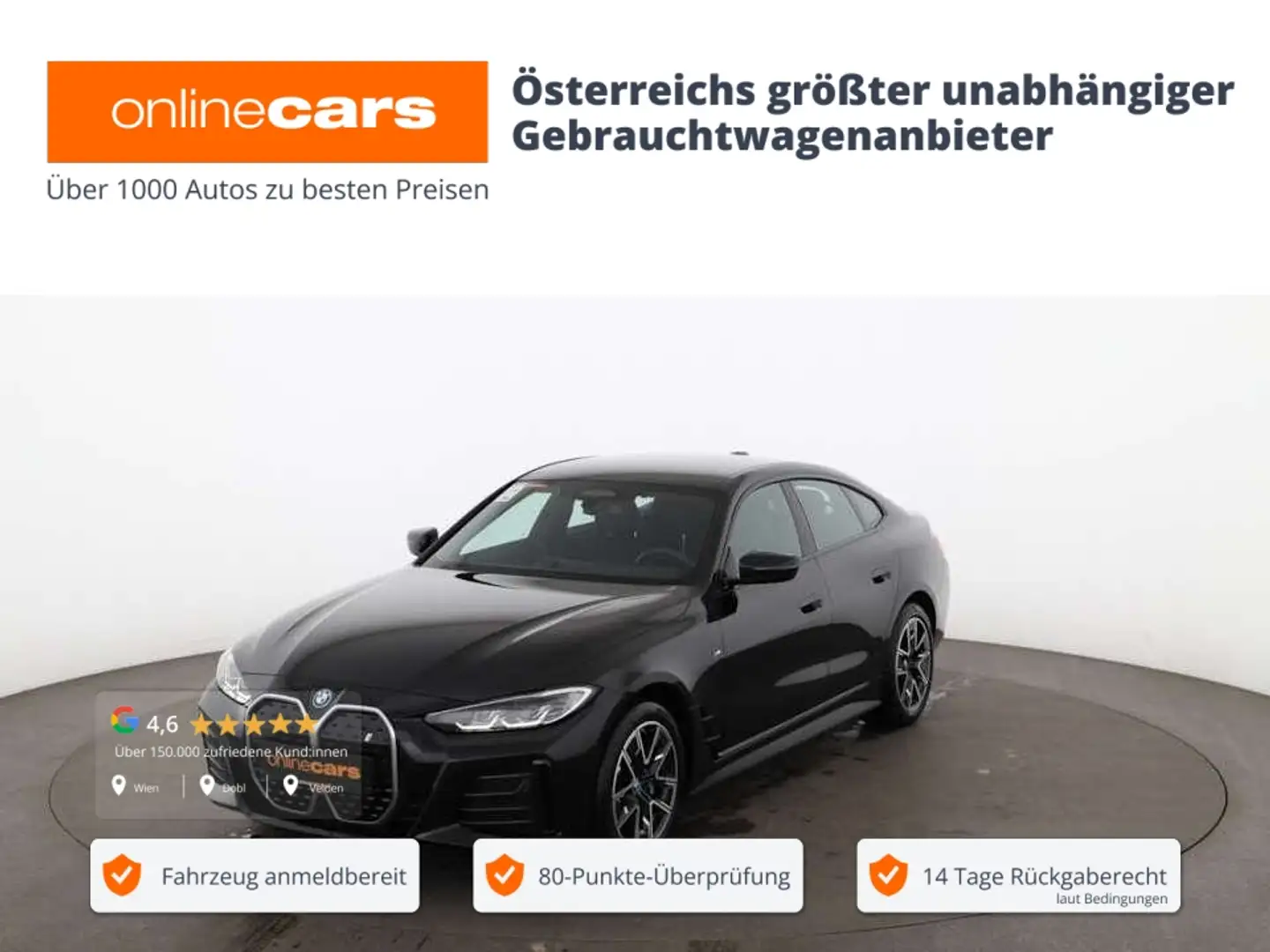 BMW i4 Gran Coupe 40 M-Sport 80,7kWh Aut LED RADAR Schwarz - 1