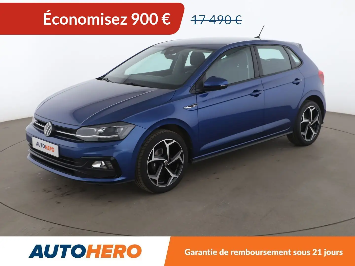 Volkswagen Polo 1.0 TSI R-Line DSG7 Bleu - 1