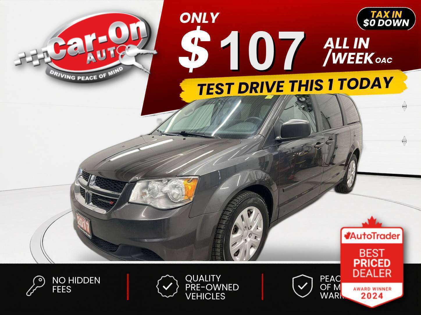 Gray 2017 Dodge Grand Caravan Minivan Automatic