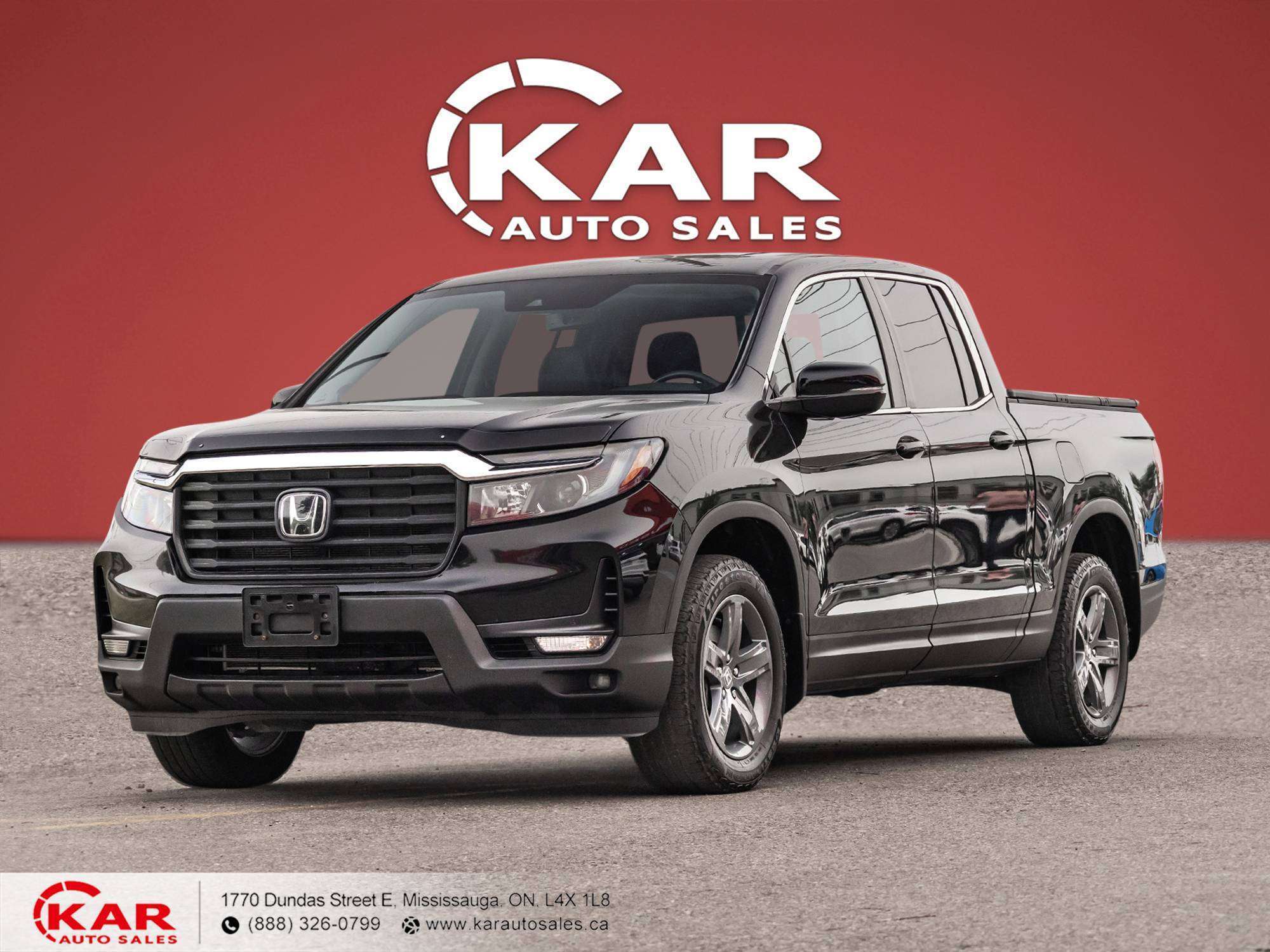 Black 2021 Honda Ridgeline Pickup Truck All-Wheel Drive Automatic