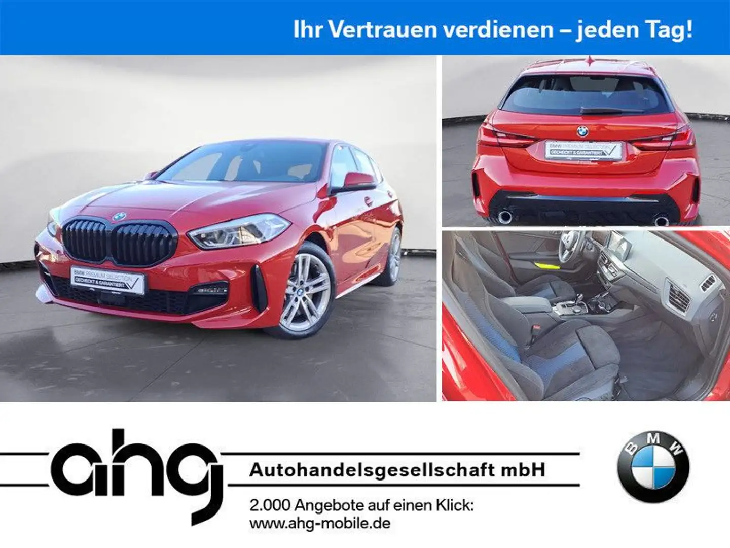 BMW 120 d Sport Aut. M Sport Navi Head-Up RFK Sitzh. Rouge - 1