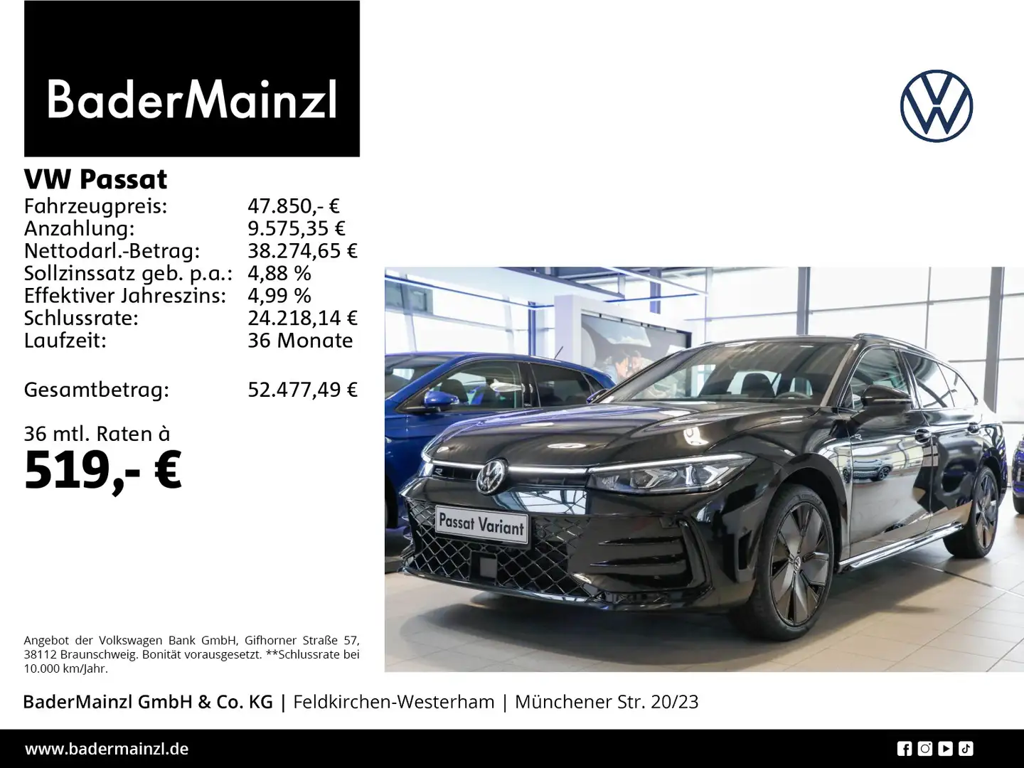 Volkswagen Passat Variant Passat R-Line Schwarz - 1