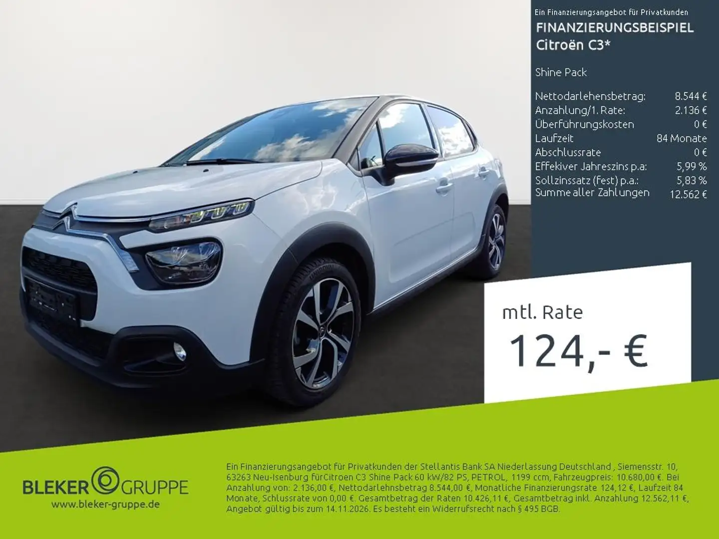 Citroen C3 Shine Pack Blanc - 1