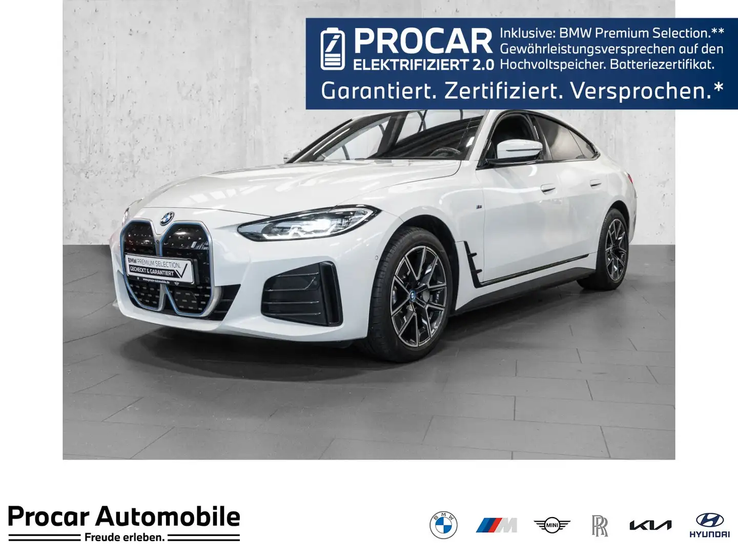 BMW i4 eDrive35 Gran Coupé M Sport Aut. ACC RFK NAVI LED Weiß - 1