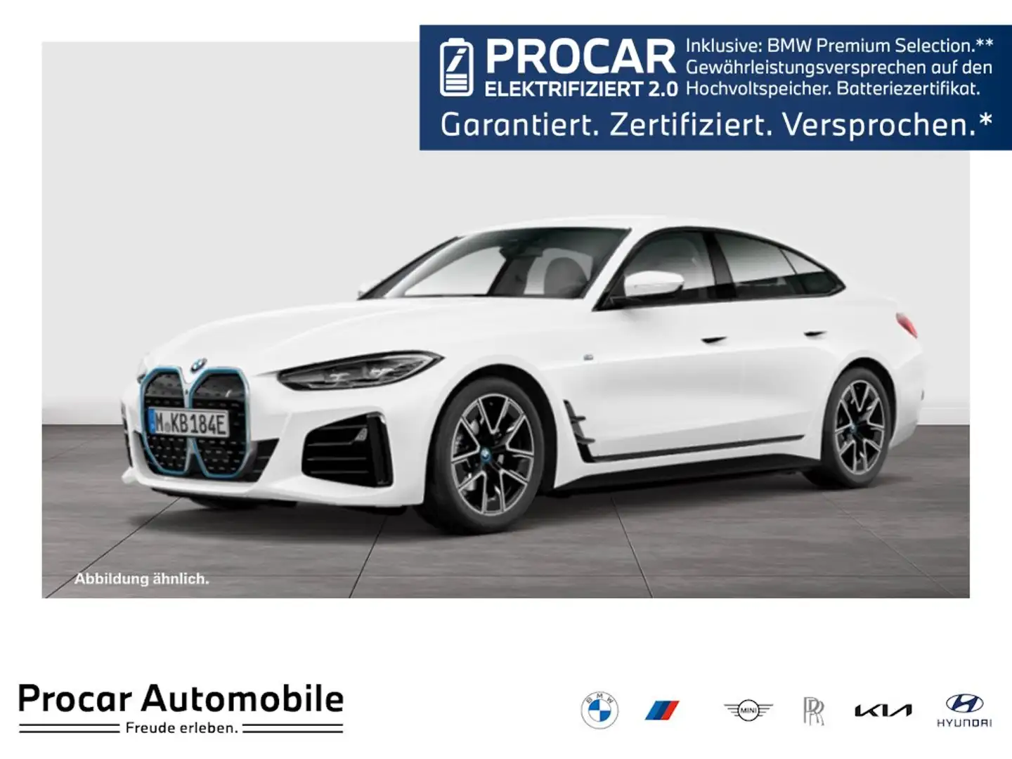 BMW i4 eDrive35 Gran Coupé M Sport Aut. ACC RFK NAVI LED Weiß - 1