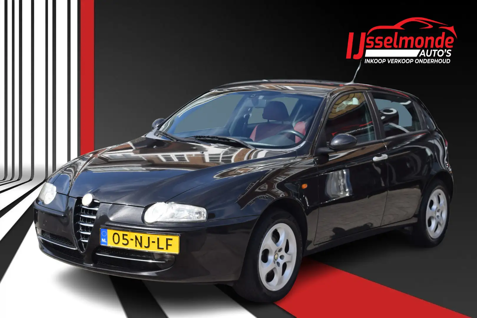 Alfa Romeo 147 1.6 T.Spark Distinctive Climate Cruise Lederen Bek Schwarz - 1