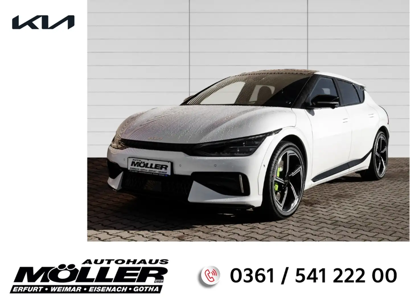 Kia EV6 GT 77.4 AWD Glasdach Head-Up ACC Soundsystem Schal Weiß - 1