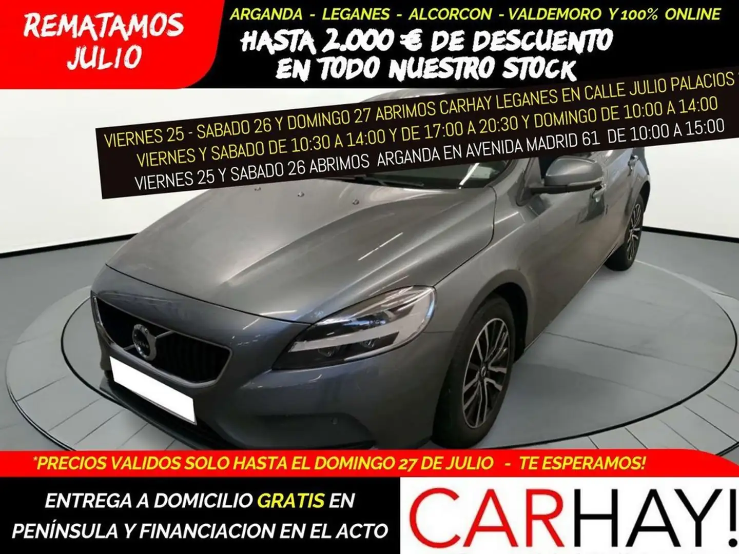 Volvo V40 2.0 D2 MOMENTUM GEARTRONIC AUT Gris - 1