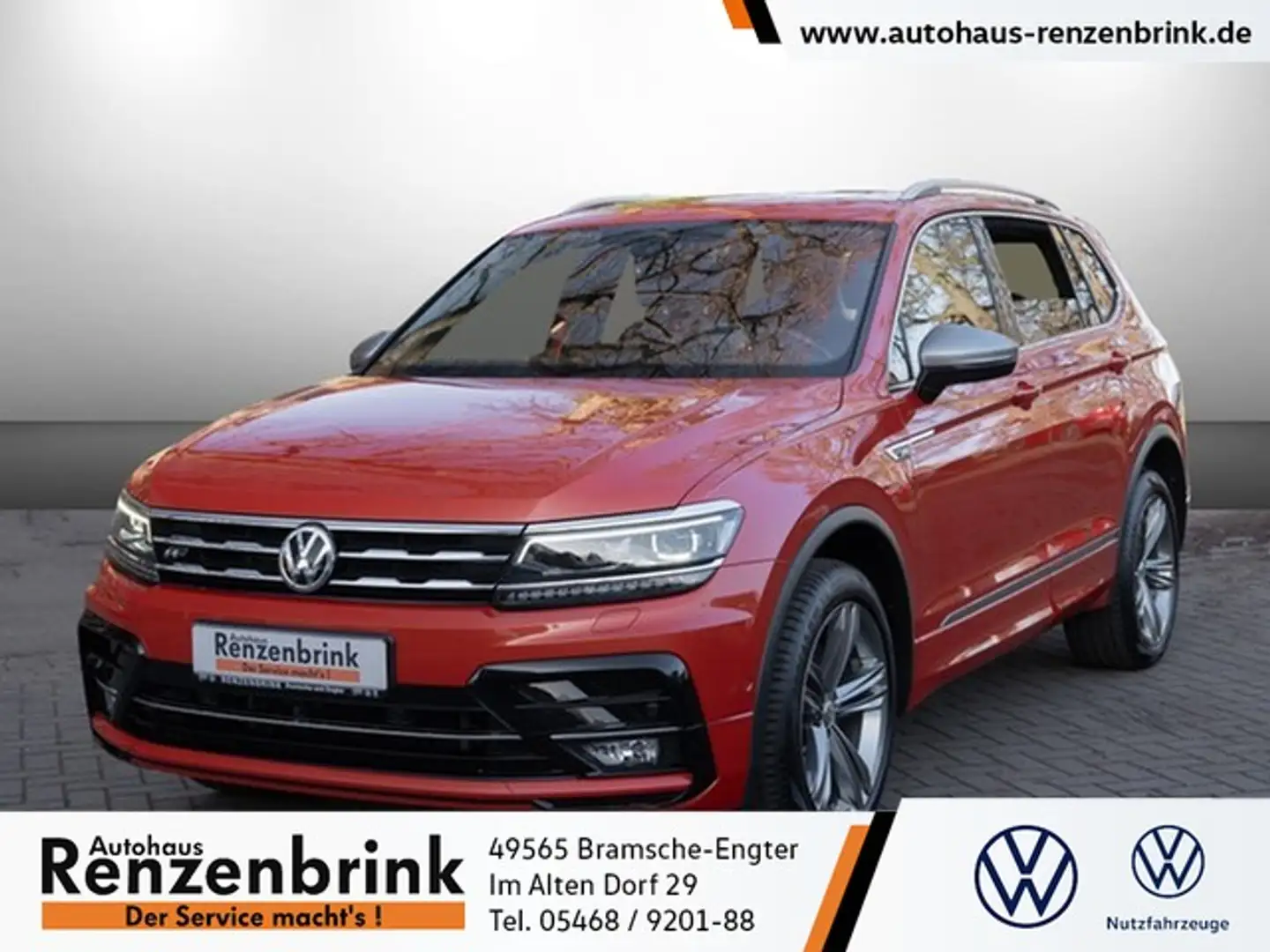 Volkswagen Tiguan Allspace Highline 4M. TSI DSG R-Line Leder Standheizung Orange - 1